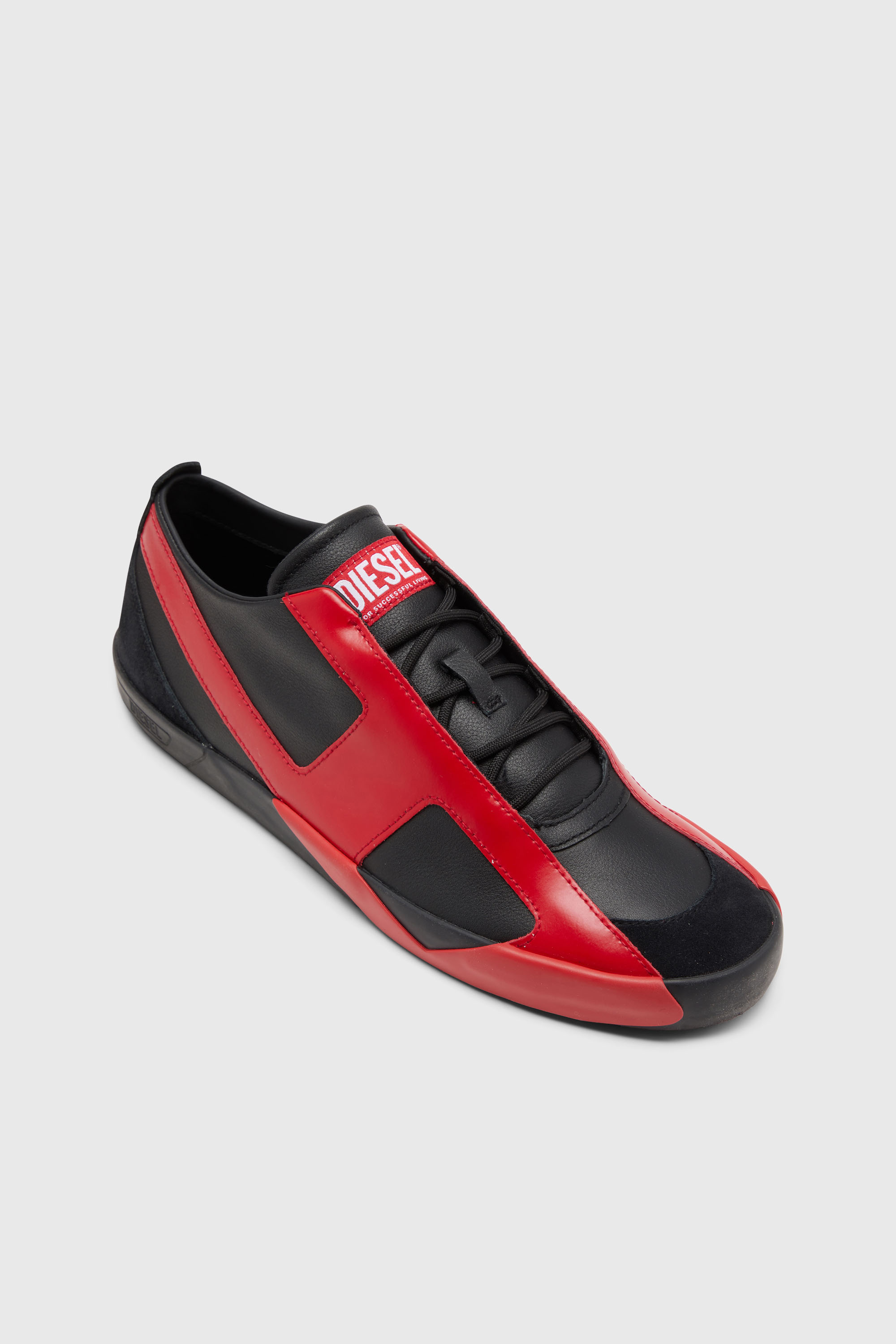 Diesel - S-SLANTE-D LOW, S-Slante-D-Sneaker in pelle e suede con logo D Uomo in Multicolor - 6
