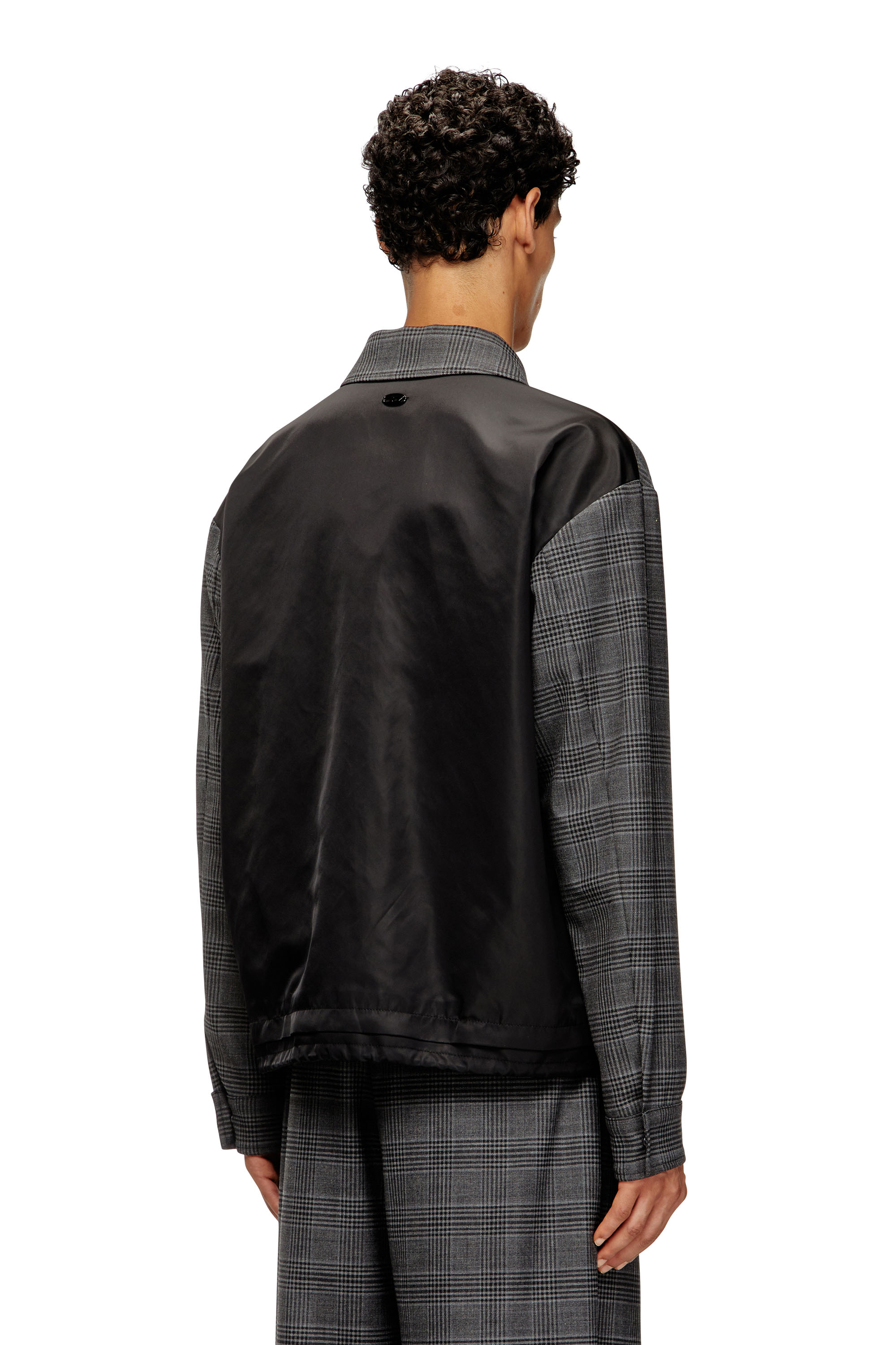 Diesel - J-TING, Giacca sportiva in misto lana e raso con tessuto Principe di Galles Uomo in Multicolor - 4