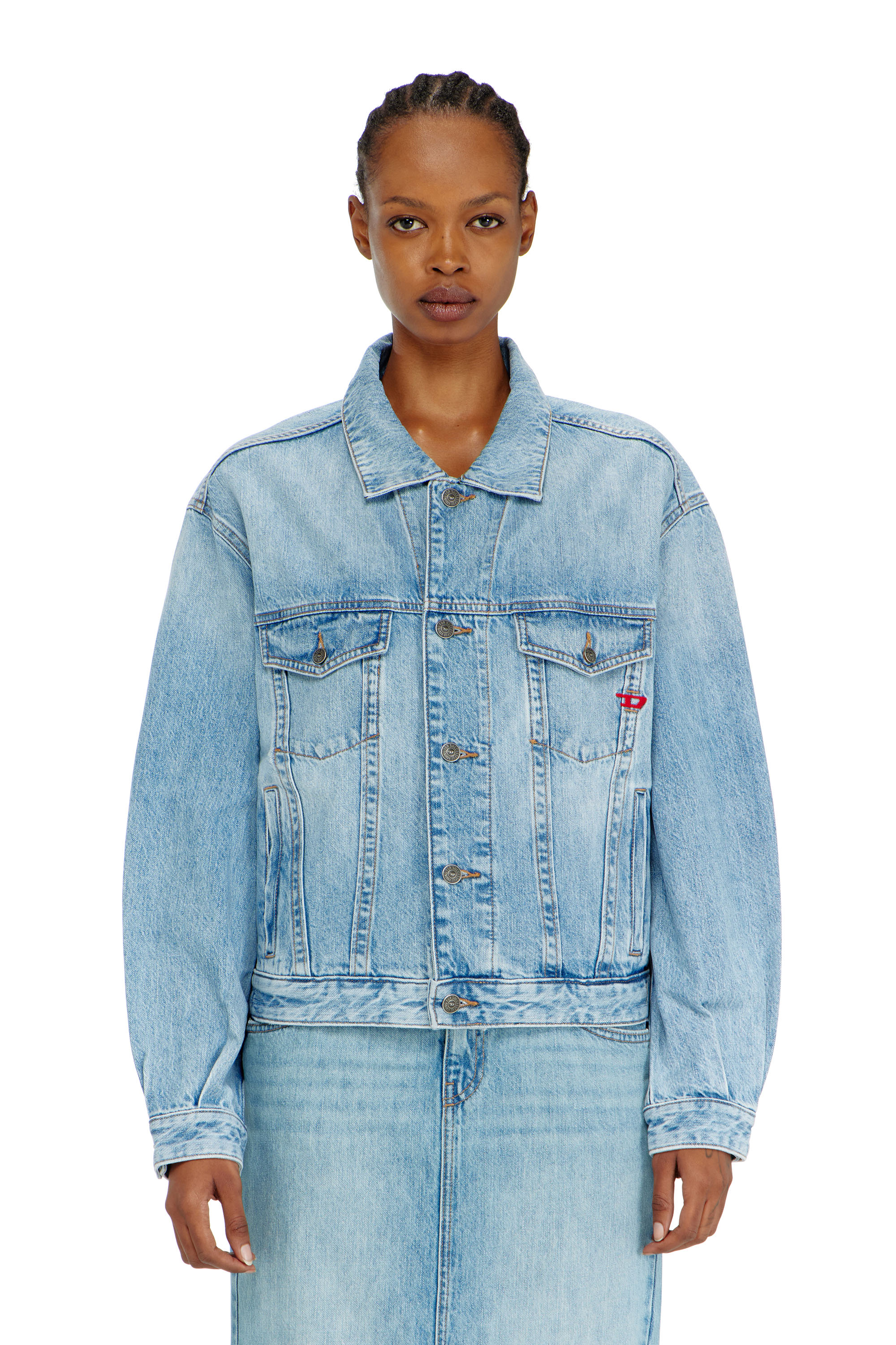 Diesel - D-RANGER, Giacca trucker in denim Unisex in Blu - 3