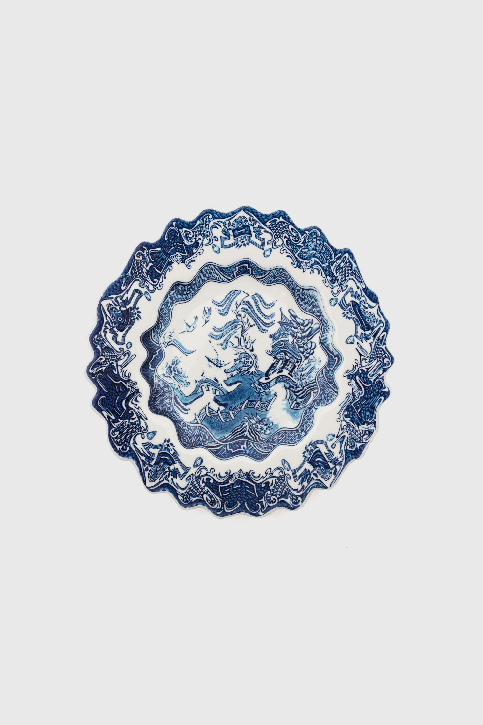 Diesel - 11232 DESSERT PLATE IN PORCELAIN "CLASSI, Piatto da dessert in porcellana Unisex in Multicolor - 1