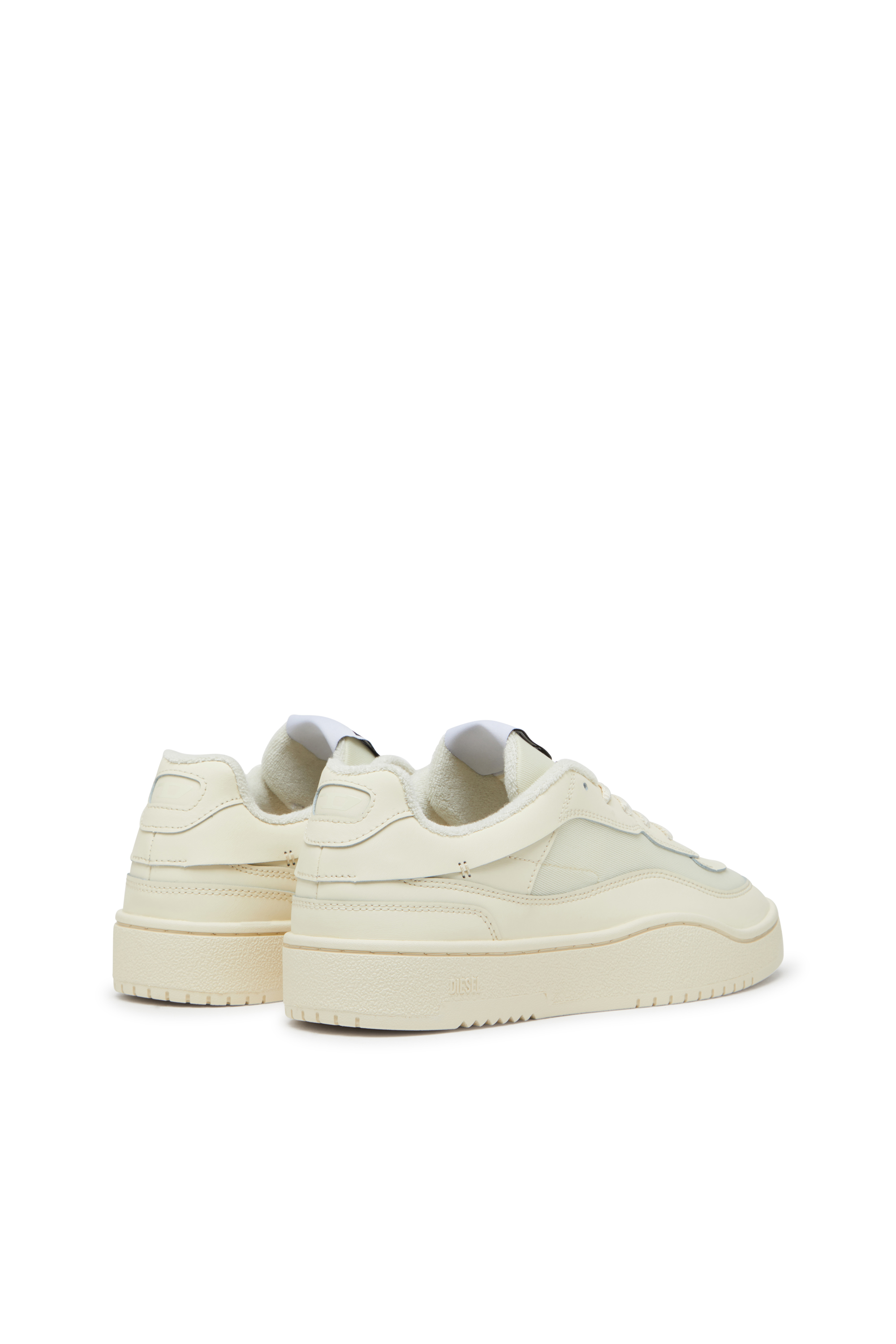 Diesel - S-OVAL SKATE LOW, Sneaker in pelle e tessuto Uomo in Beige - 3