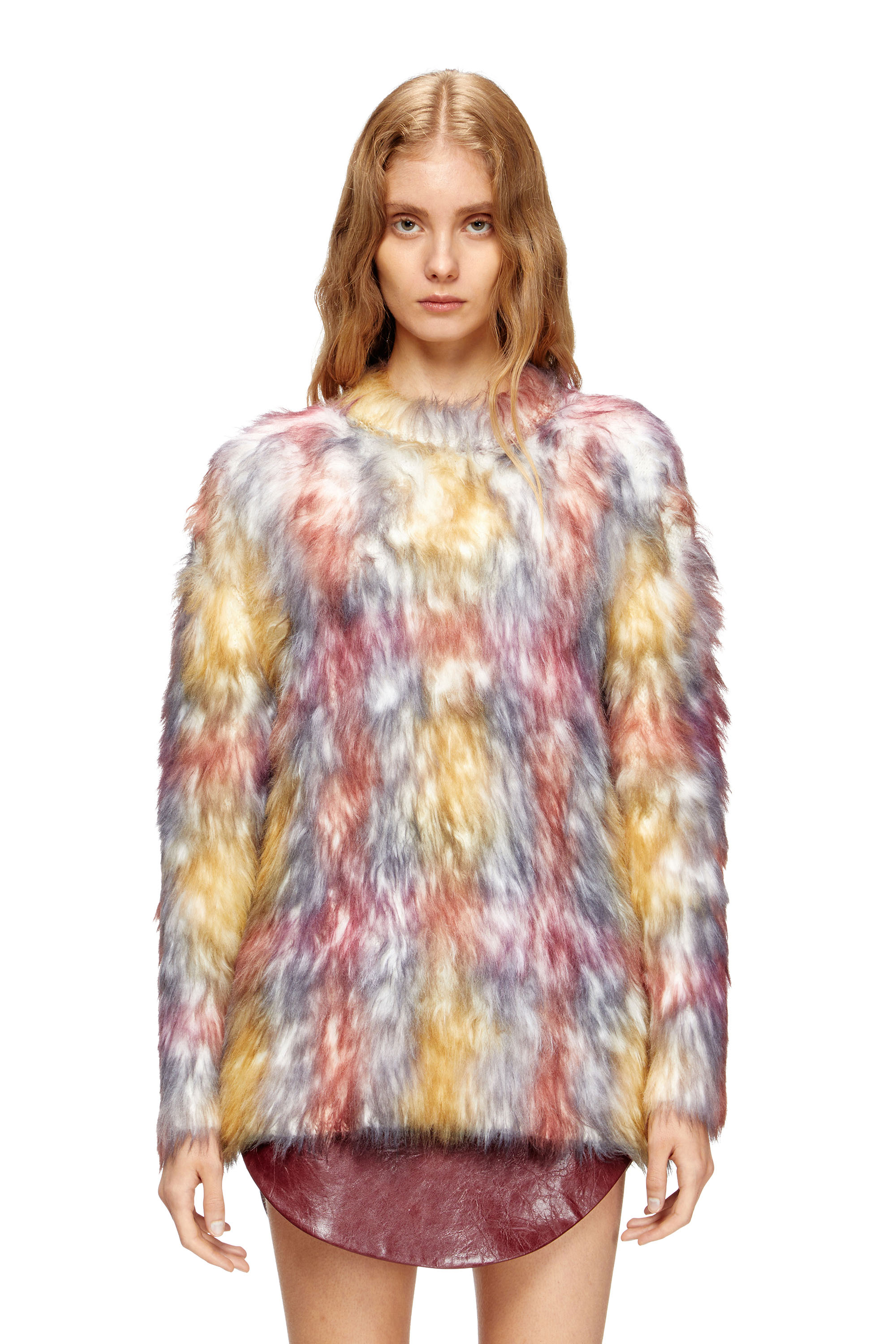 Diesel - M-BERRY, Maglione fluffy con stampa a quadri Donna in Multicolor - 3