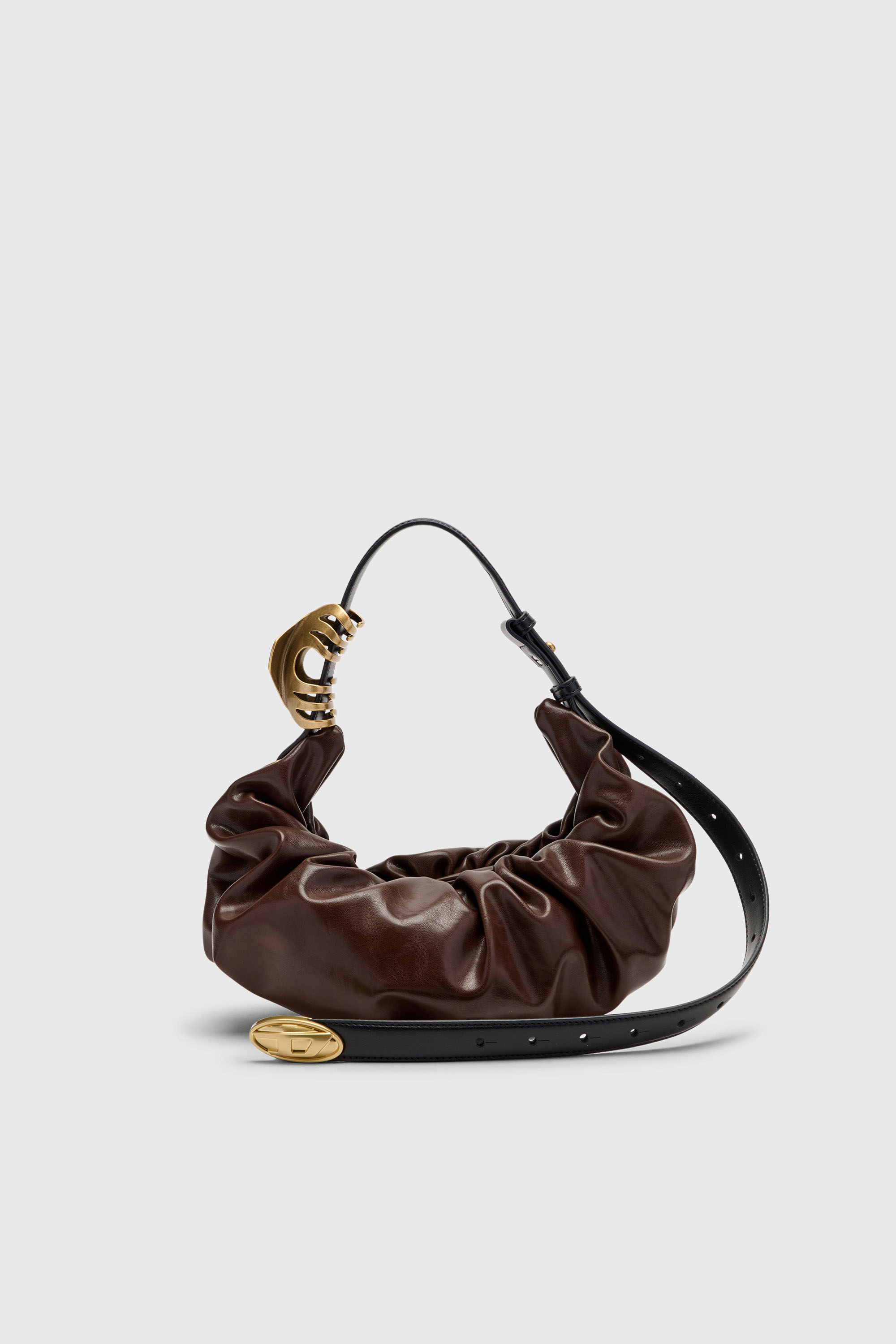 Diesel - GRAB-D HOBO S, Grab-D-Borsa hobo piccola arricciata Donna in Marrone - 1