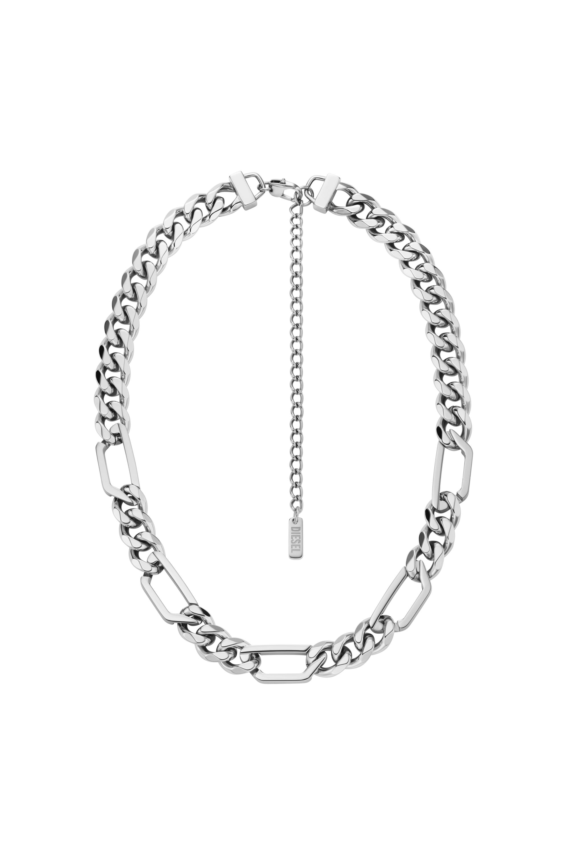 Diesel - DX1626040 JEWELLERY, Collana a catena in acciaio Unisex in Argento - 1
