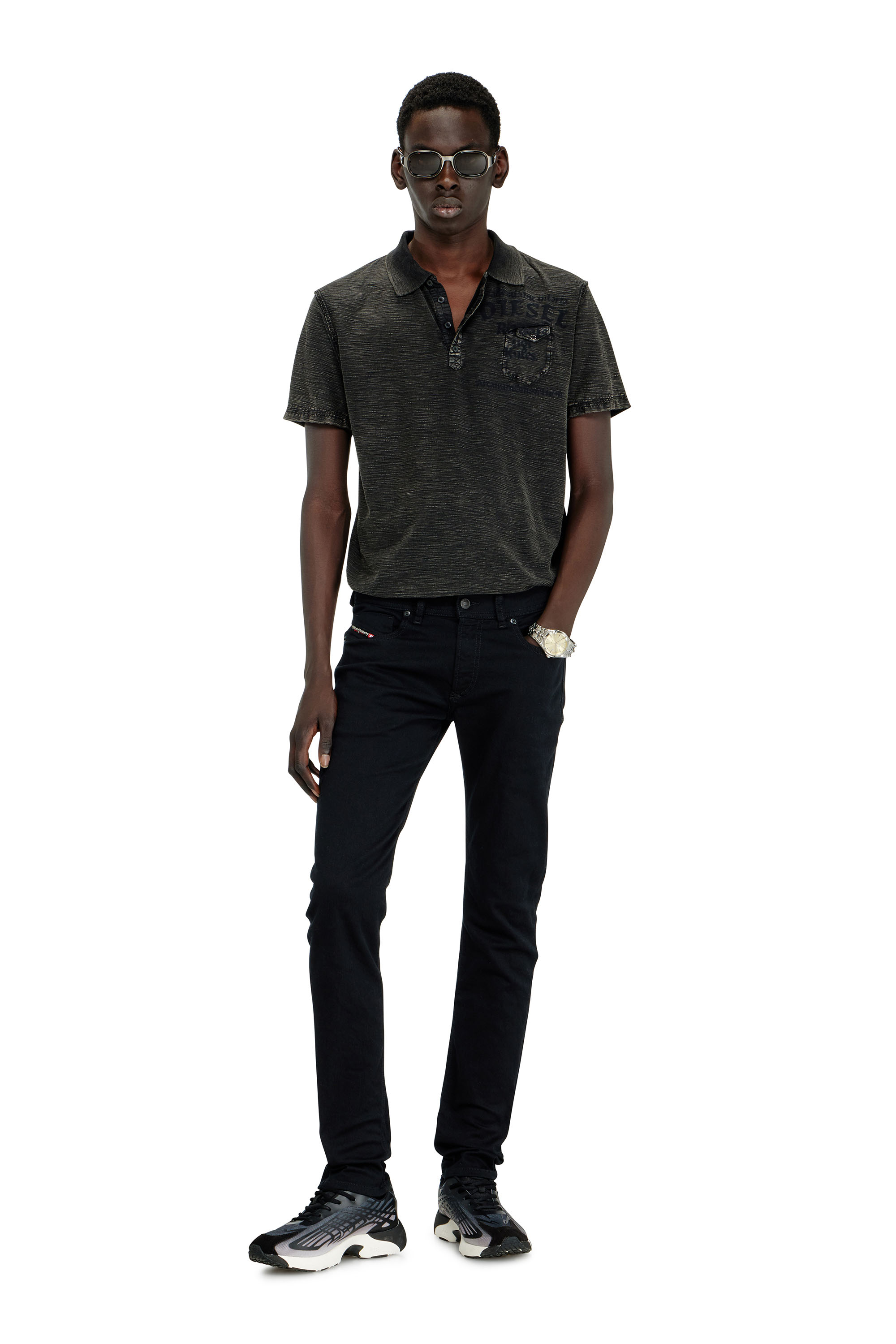 Diesel - Skinny Jeans 1979 Sleenker 09C51 Uomo, Nero/Grigio scuro - Image 1