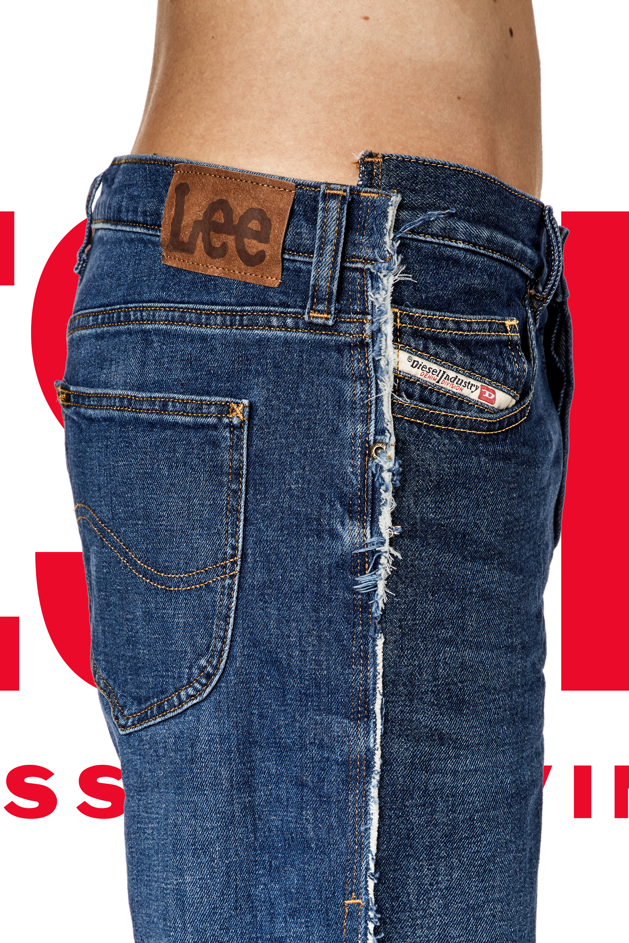 Diesel - Straight Jeans Dieseloves 03 09K47, Blu medio - Image 2