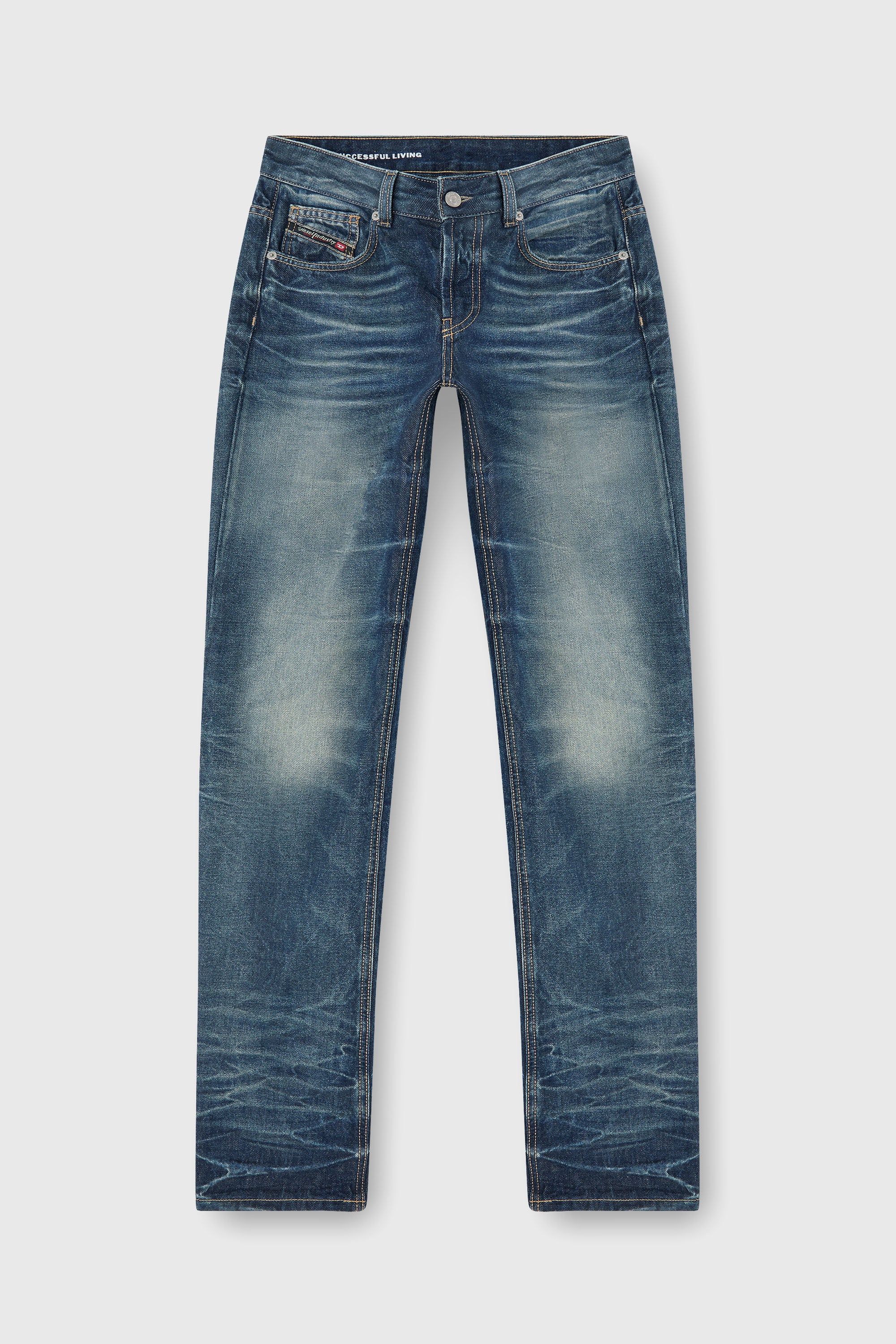 Diesel - Regular Jeans D-Heel 0DBFC Donna, Blu medio - Image 2