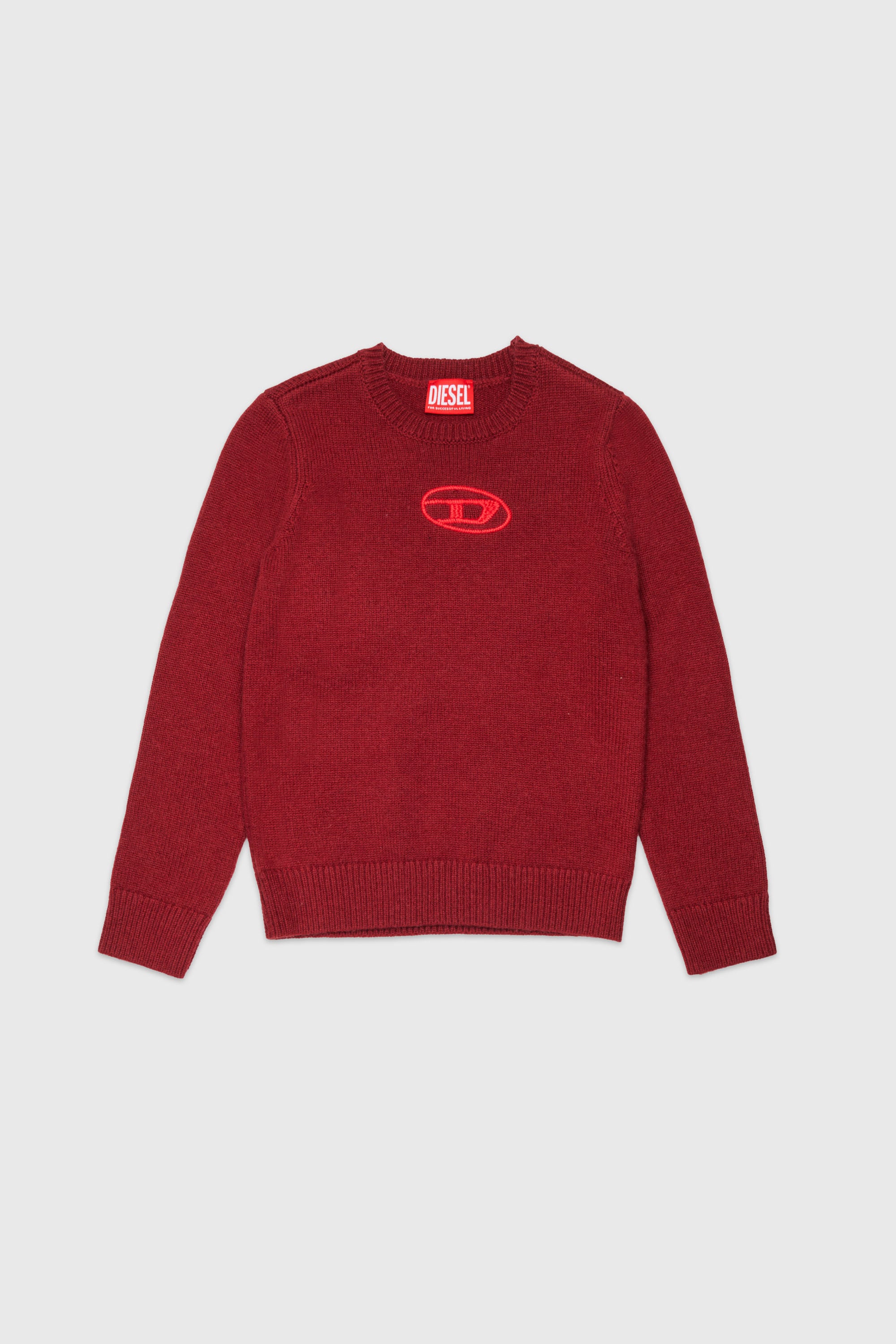 Diesel - KLIMO, Maglione in cachemire con Oval D logo Uomo in Rosso - 1