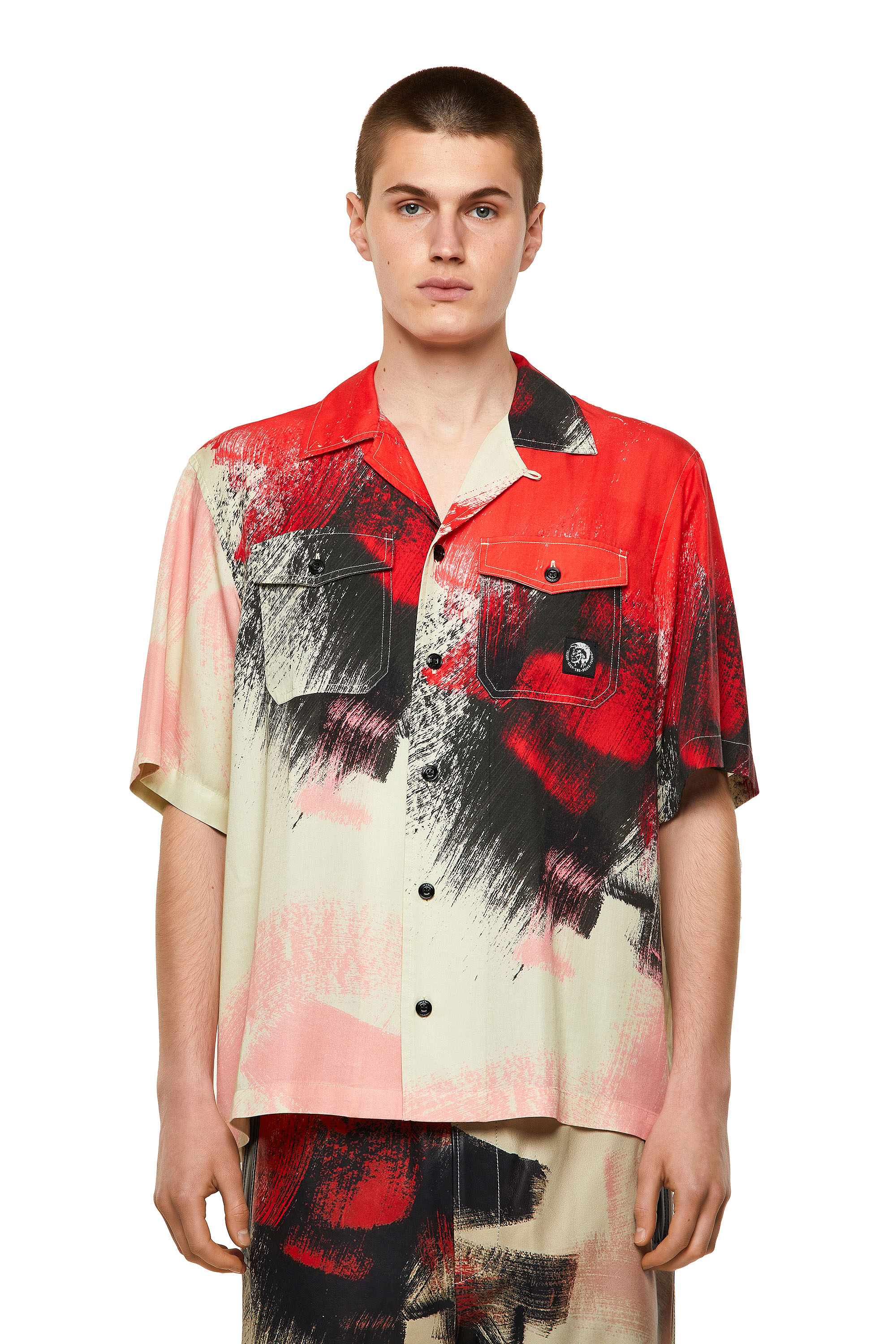 S-WOLF-ALL, Rosso/Bianco - Camicie