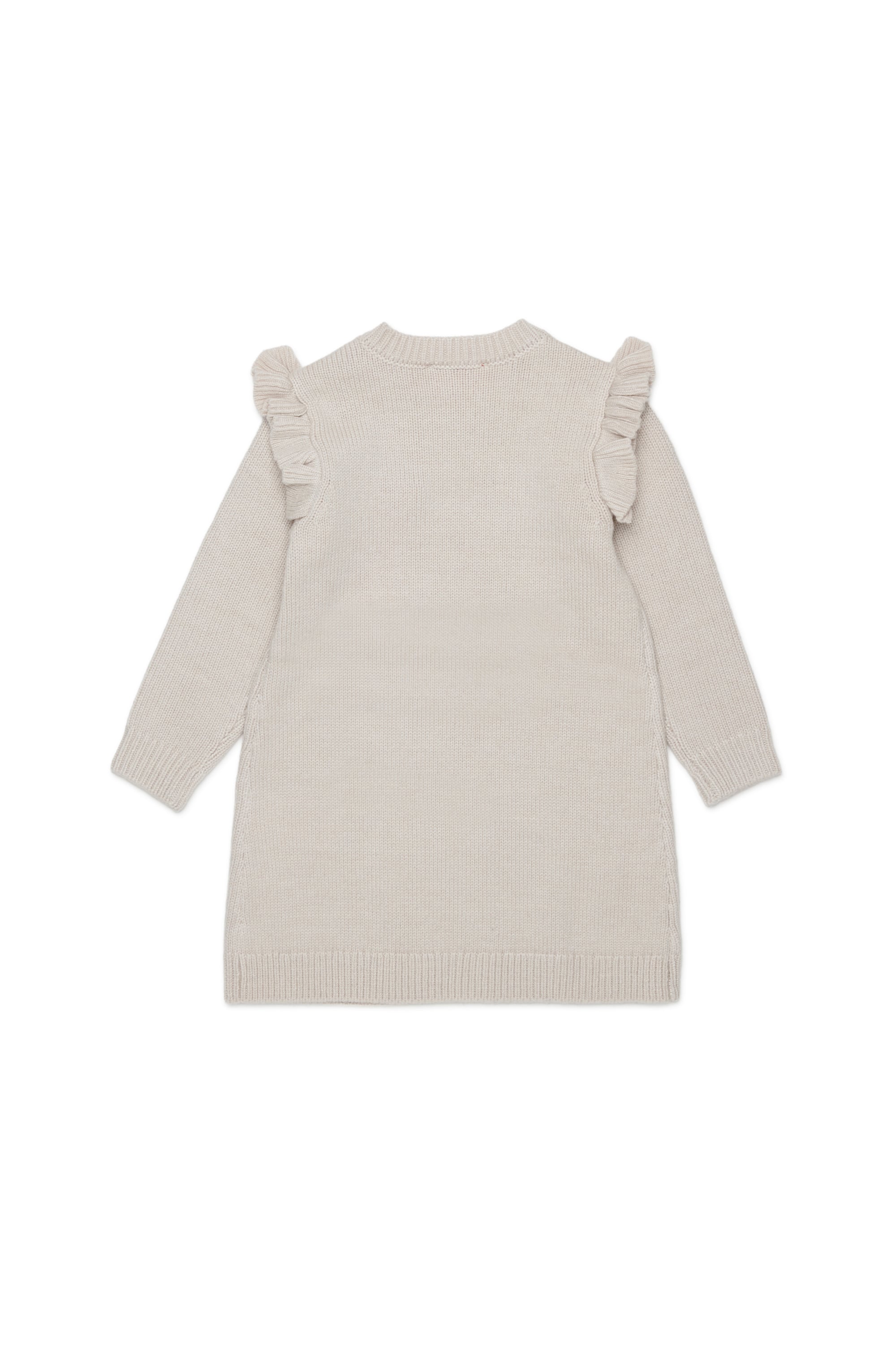 Diesel - DSCALOB, Woman's Cashmere-enriched ruffled sweater dress in White - 2