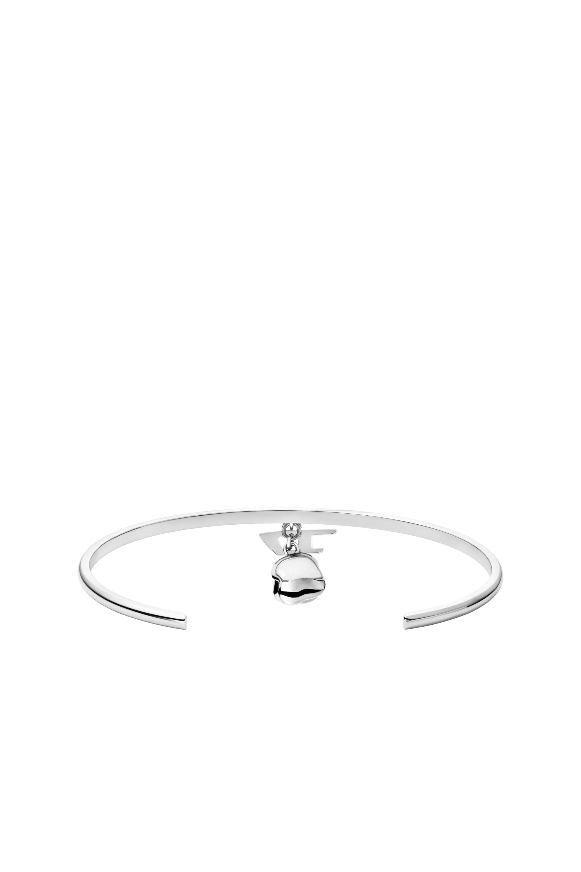 Diesel - DX1620040 JEWELLERY, Bracciale rigido con ciondoli in acciaio Unisex in Argento - 2