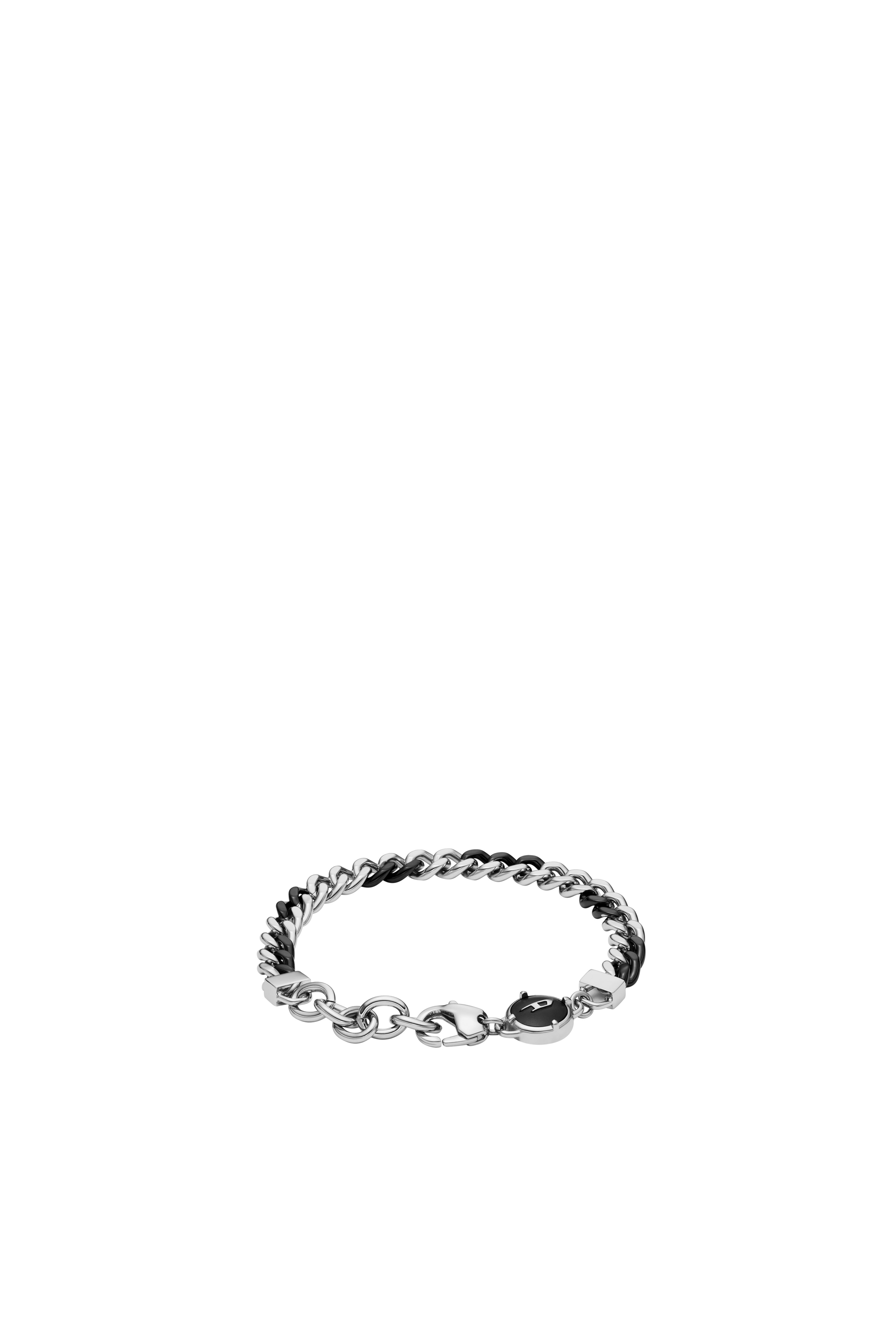 Diesel - DX1498, Unisex Two-Tone stainless steel chain bracelet in Silver - Image 2