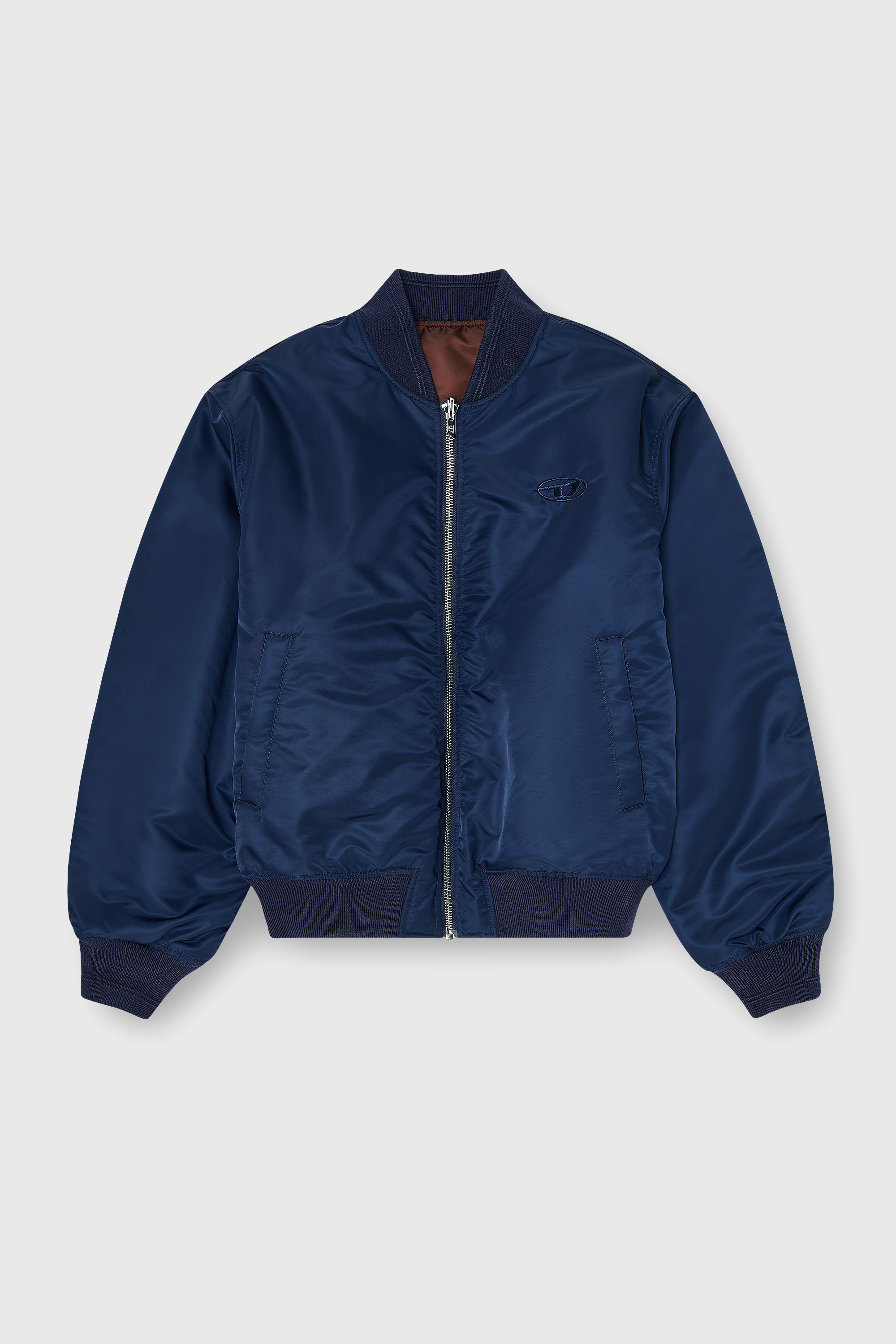 Diesel - W-TYPE-D1, Giacca bomber imbottita con ricamo Oval D Uomo in Blu - 2