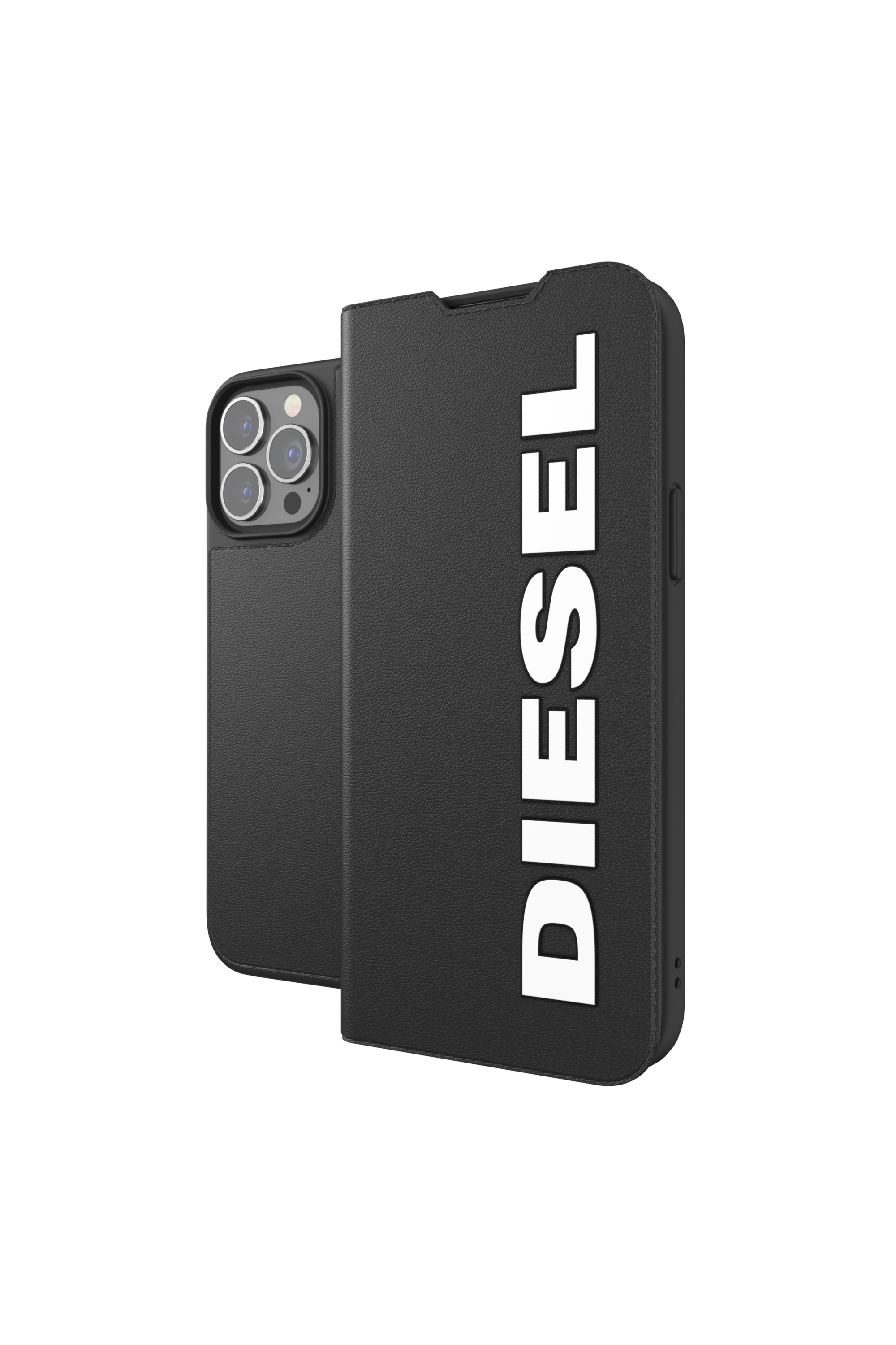 Diesel - 47158 BOOKLET CASE, Custodia a portafoglio per iPhone 13/13 Pro Unisex in Nero - 1