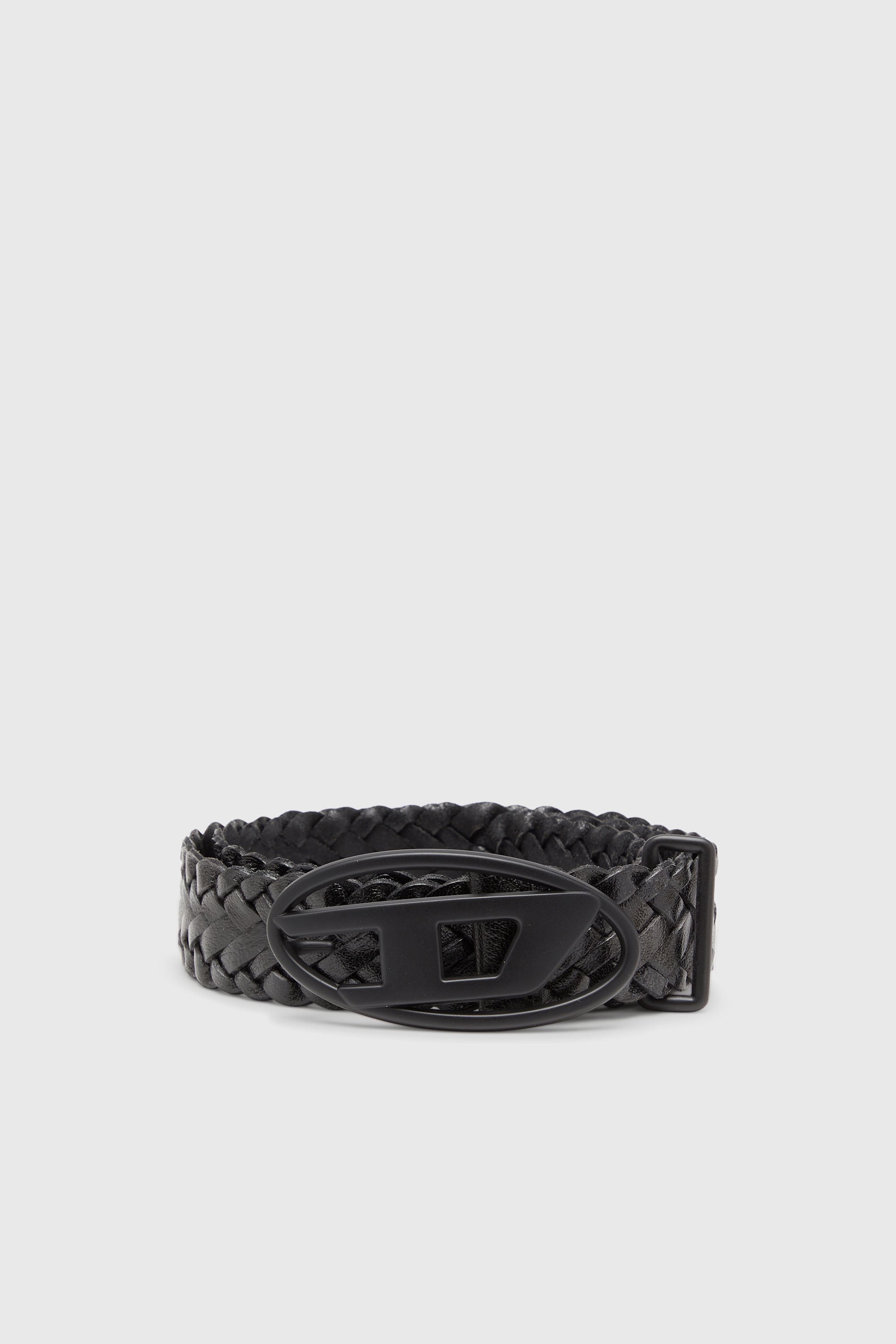 Diesel - B-1DR BRAIDERED, Cintura 4 cm intrecciata in pelle Unisex in Nero - 1