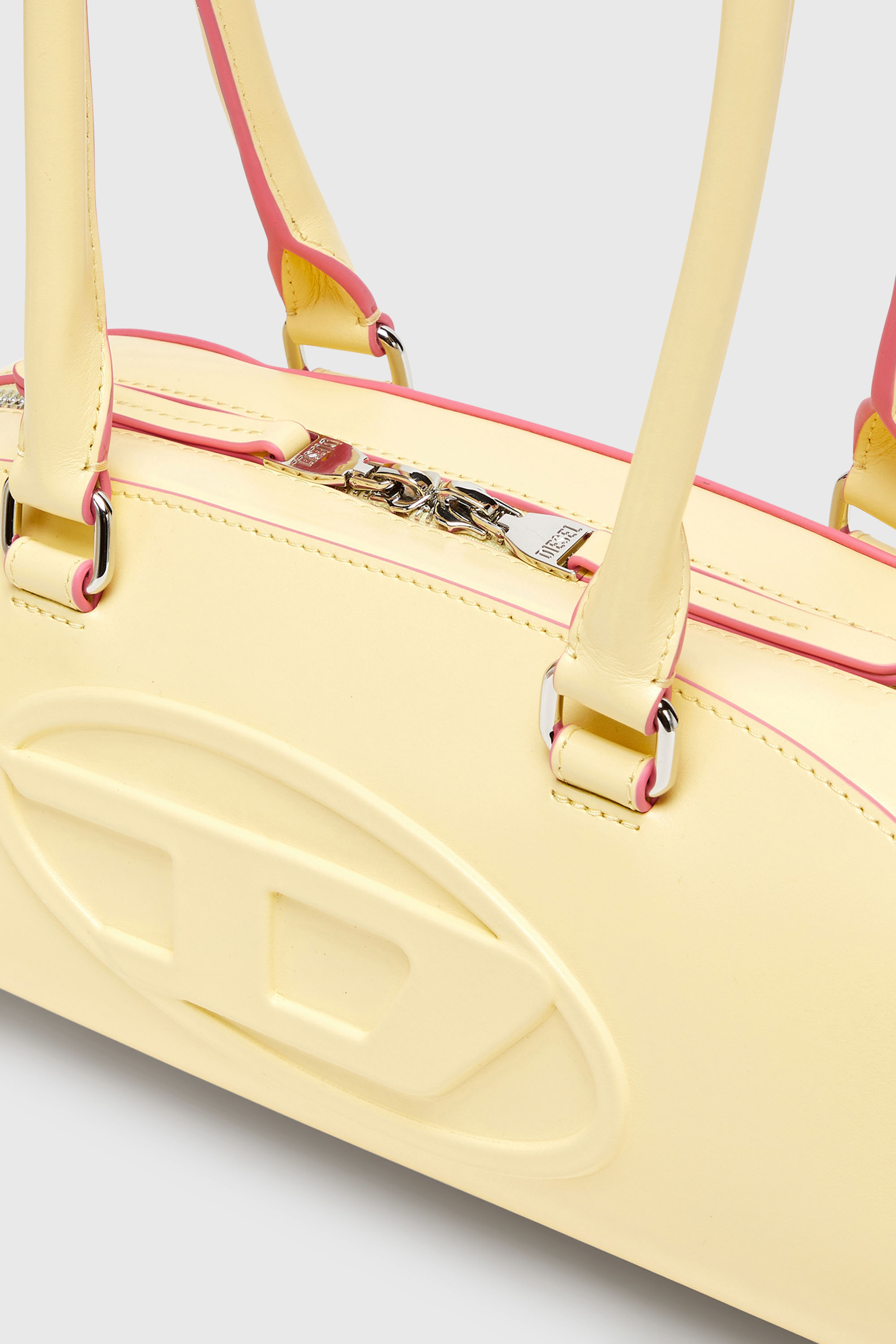 Diesel - 1DR DOME SHOULDER EW, 1DR Dome - Borsa bowling rettangolare in pelle Donna in Giallo - 6