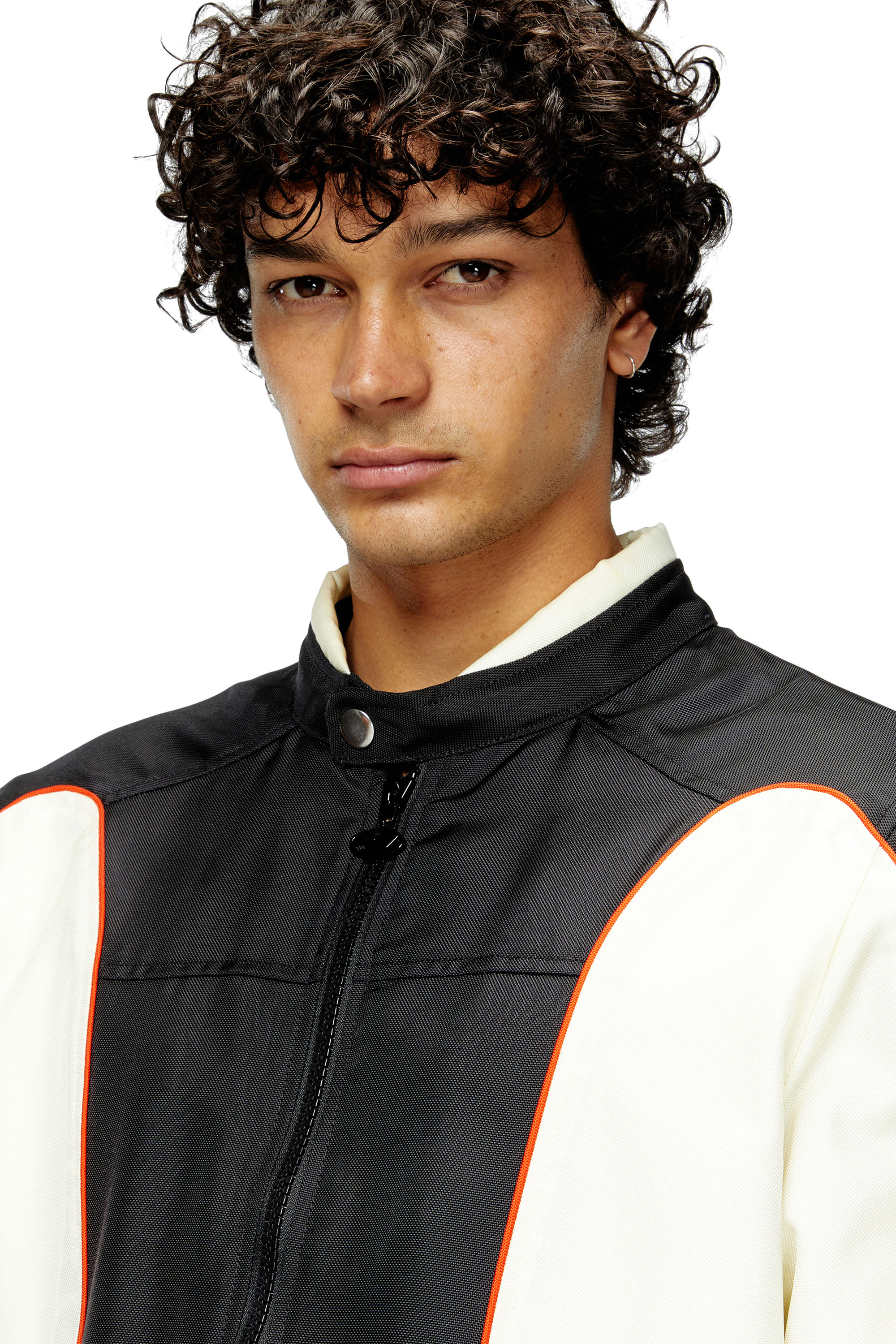 Diesel - J-BLINK-A, Giacca biker color block con piping Uomo in Multicolor - 5