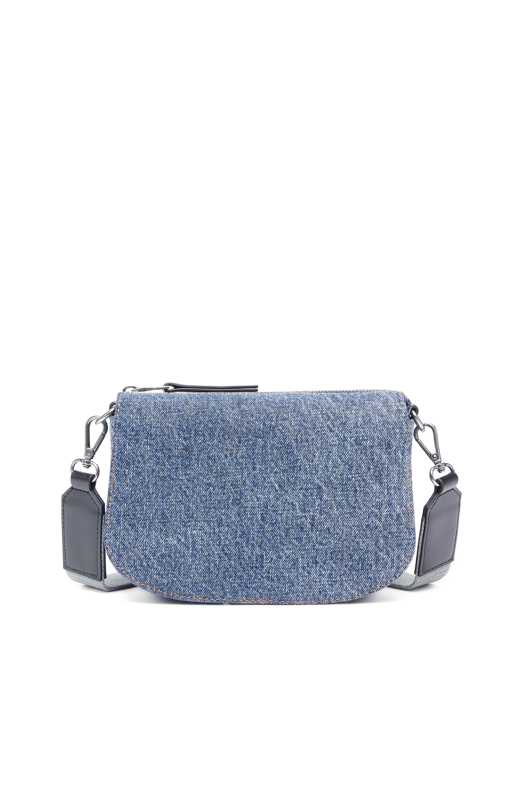 Diesel - 1DR CAMERA BAG, Camera bag in denim solarizzato Unisex in Blu - 7