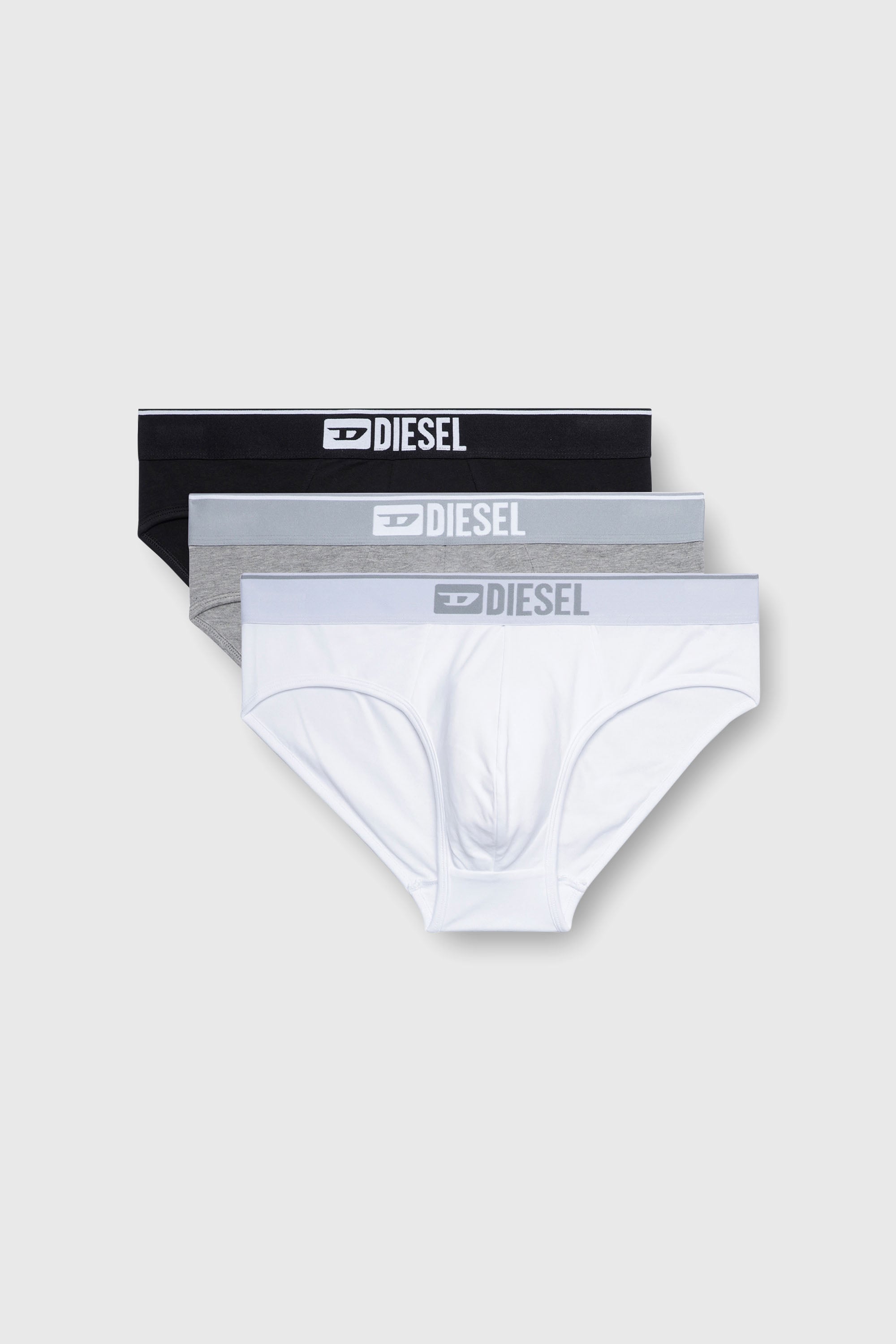 Diesel - UMBR-ANDRETHREEPACK, Set da tre slip tinta unita con logo Uomo in Multicolor - 1