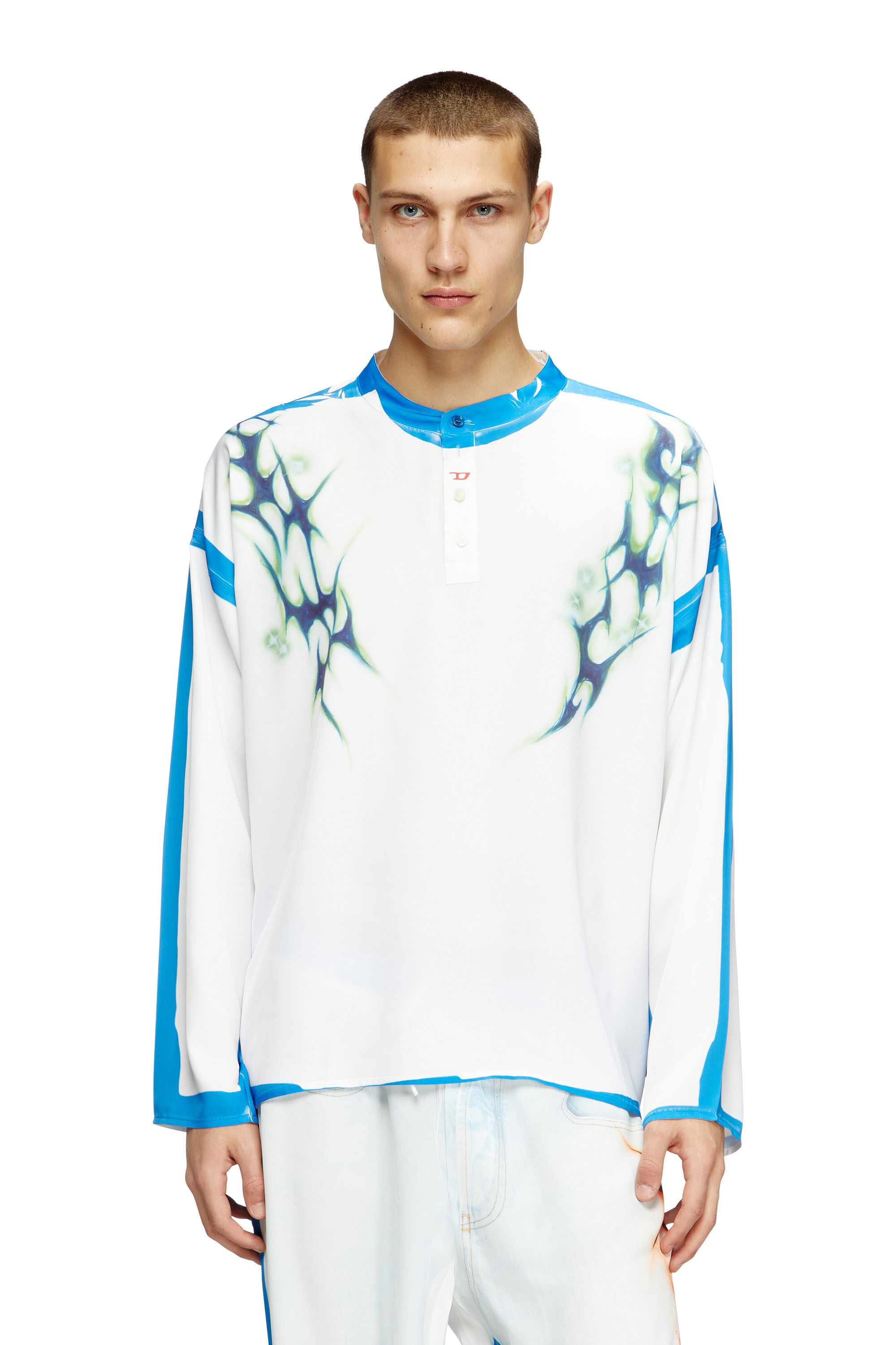 Diesel - T-OLAVI-A-SER-GRAFFITI-JAP, Maglia a maniche lunghe con stampa graffiti Unisex in Multicolor - 3