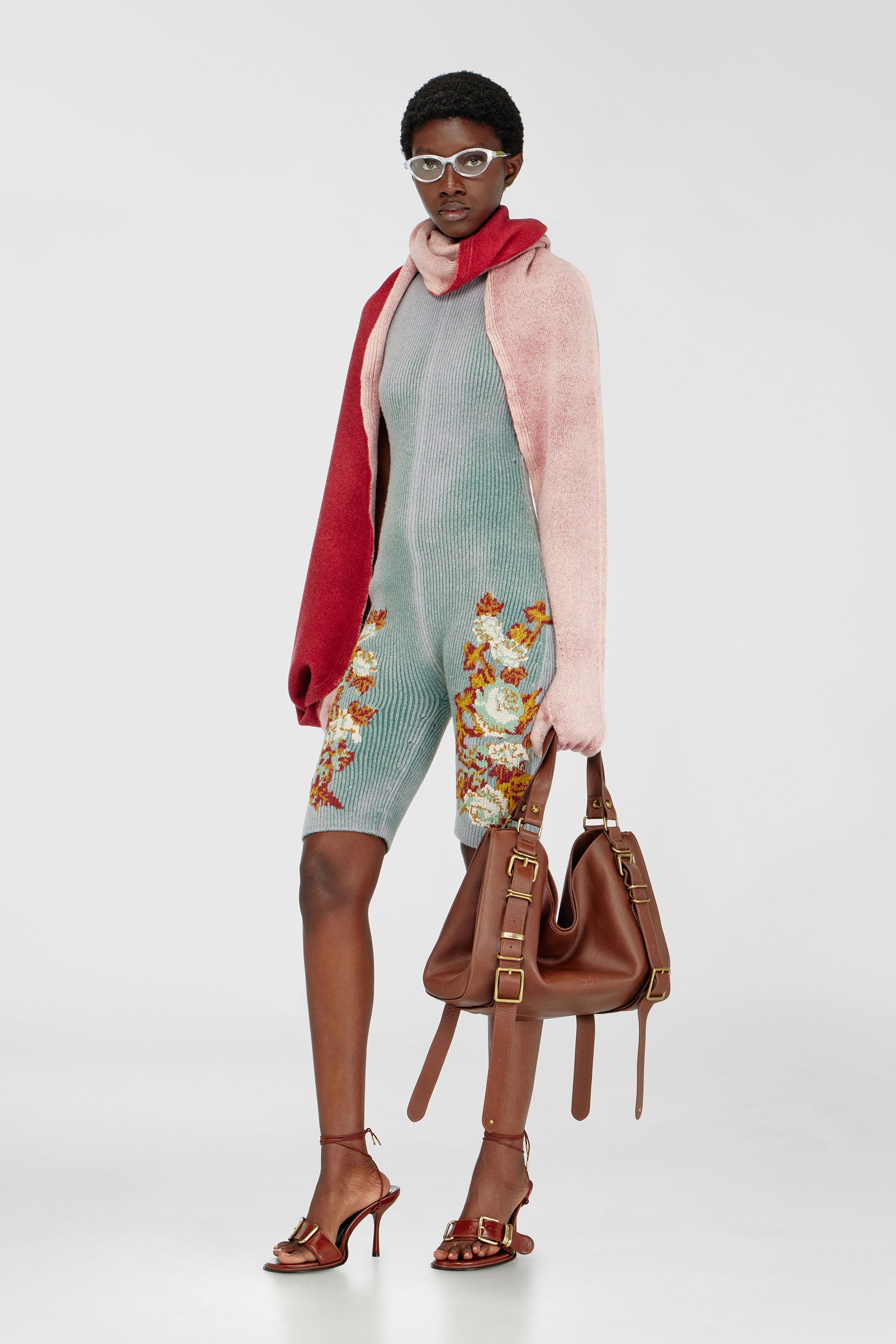 Diesel - M-RAREM, Tuta in maglia con motivo floreale Donna in ToBeDefined - 1