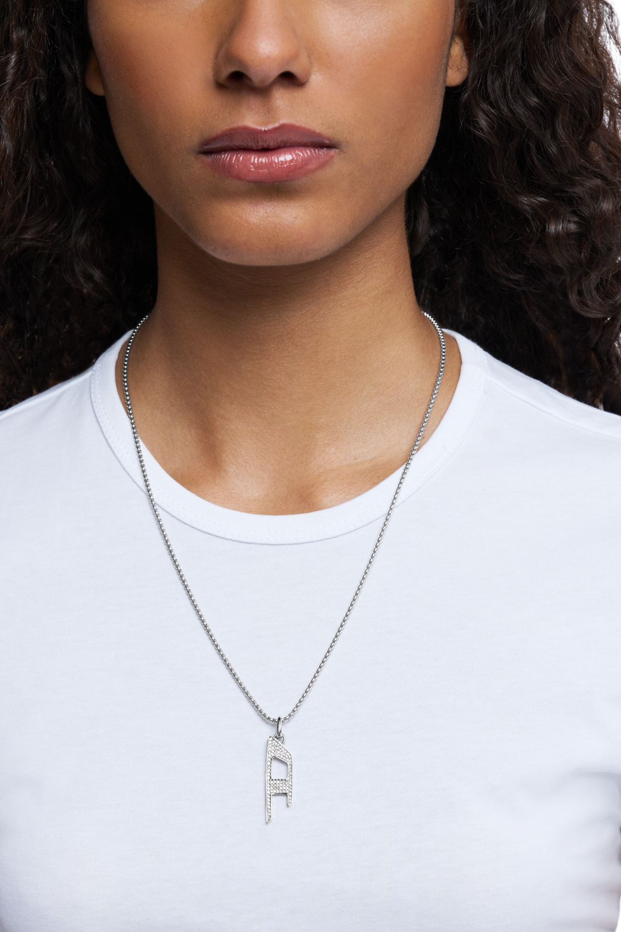 Diesel - DX1624040 JEWELLERY, Collana con pendente luminoso in acciaio Unisex in Argento - 3