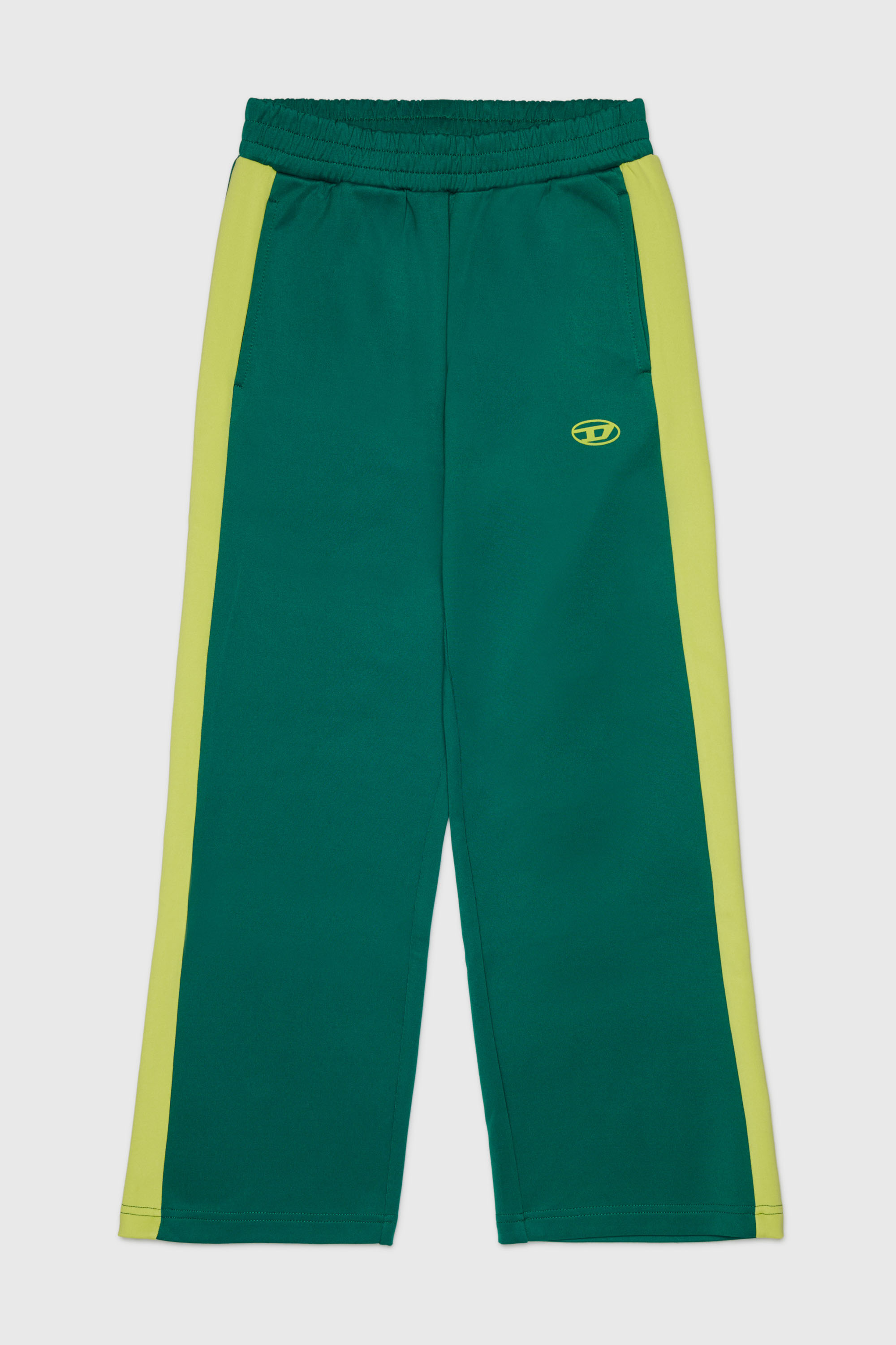 Diesel - PBOS, Pantaloni da tuta con bande laterali Uomo in Verde - 1