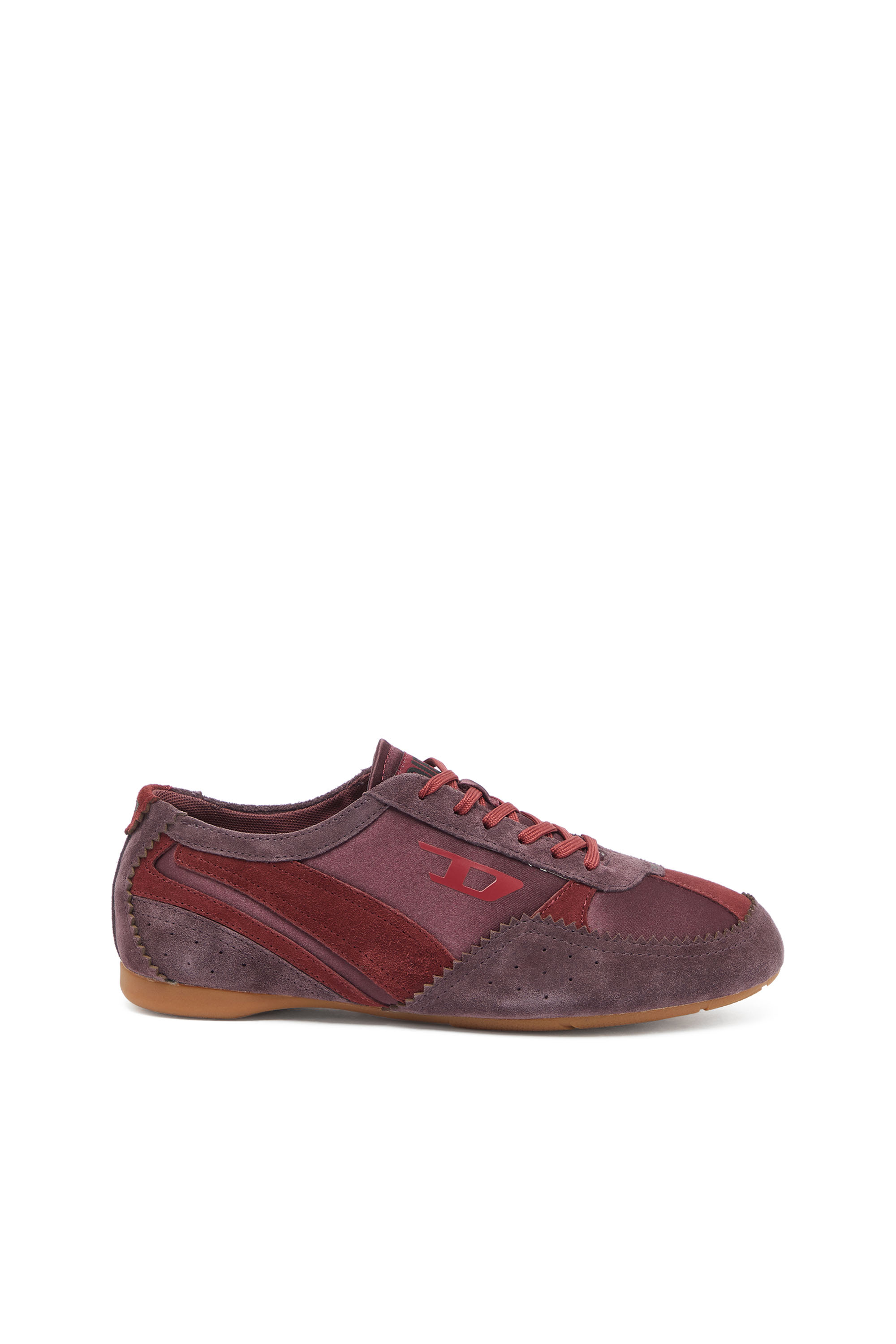 Diesel - D-MILE LOW II W, D-Mile - Sneaker flat con inserti in suede Donna in Rosso - 1