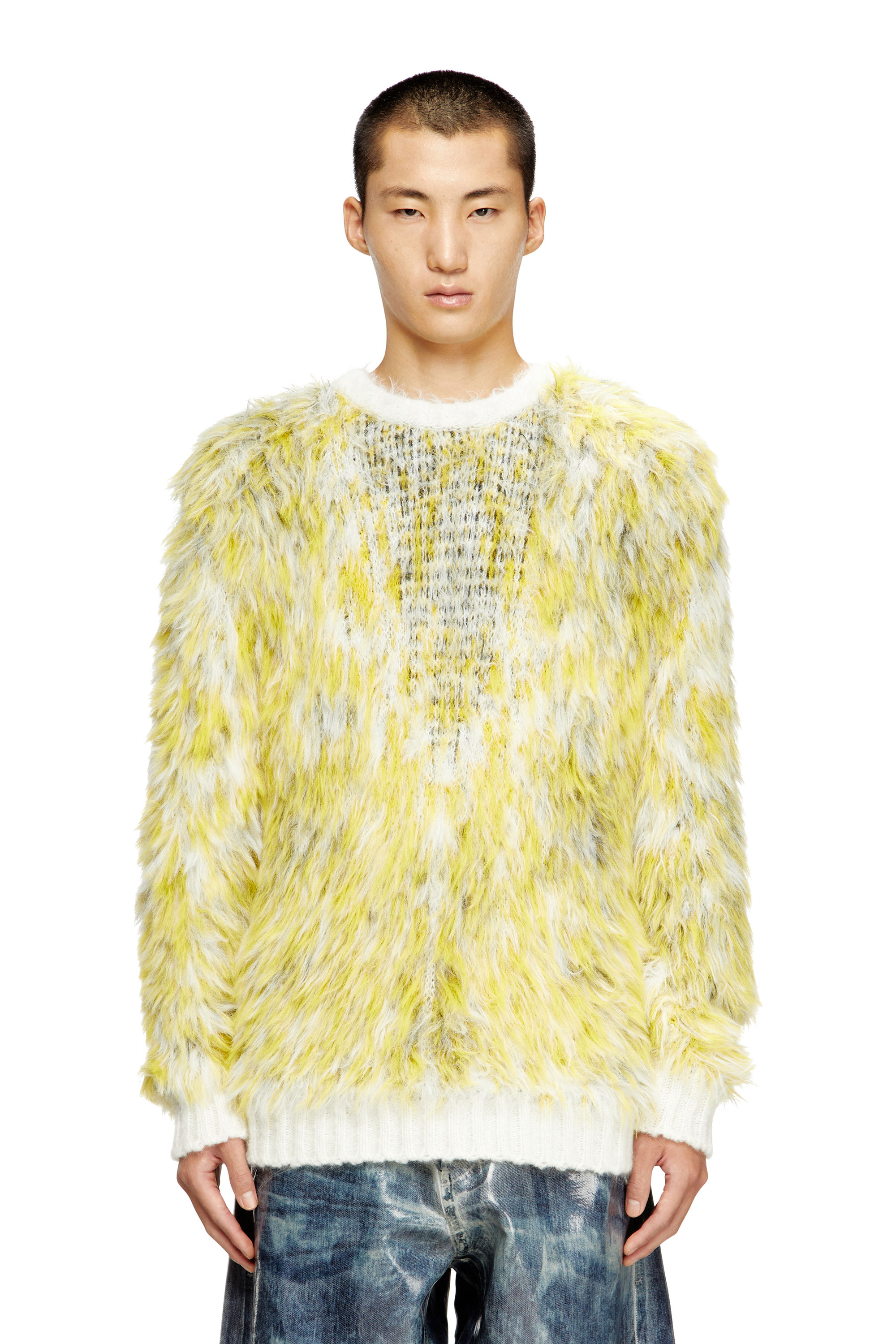 Diesel - K-ALLEN, Maglione fluffy in tessuto jacquard lavorato a maglia Uomo in Multicolor - 1