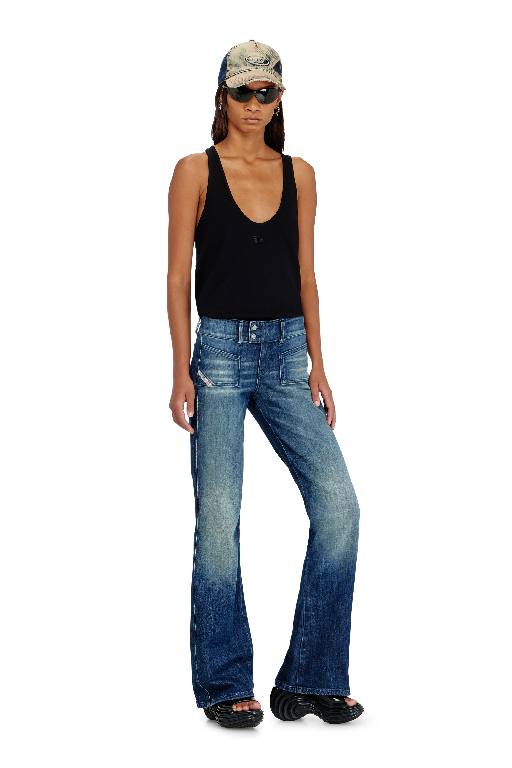 Diesel - MELISSA QUANTUM PLATFORM, Mule platform in Melflex&reg; Donna in Nero - 7
