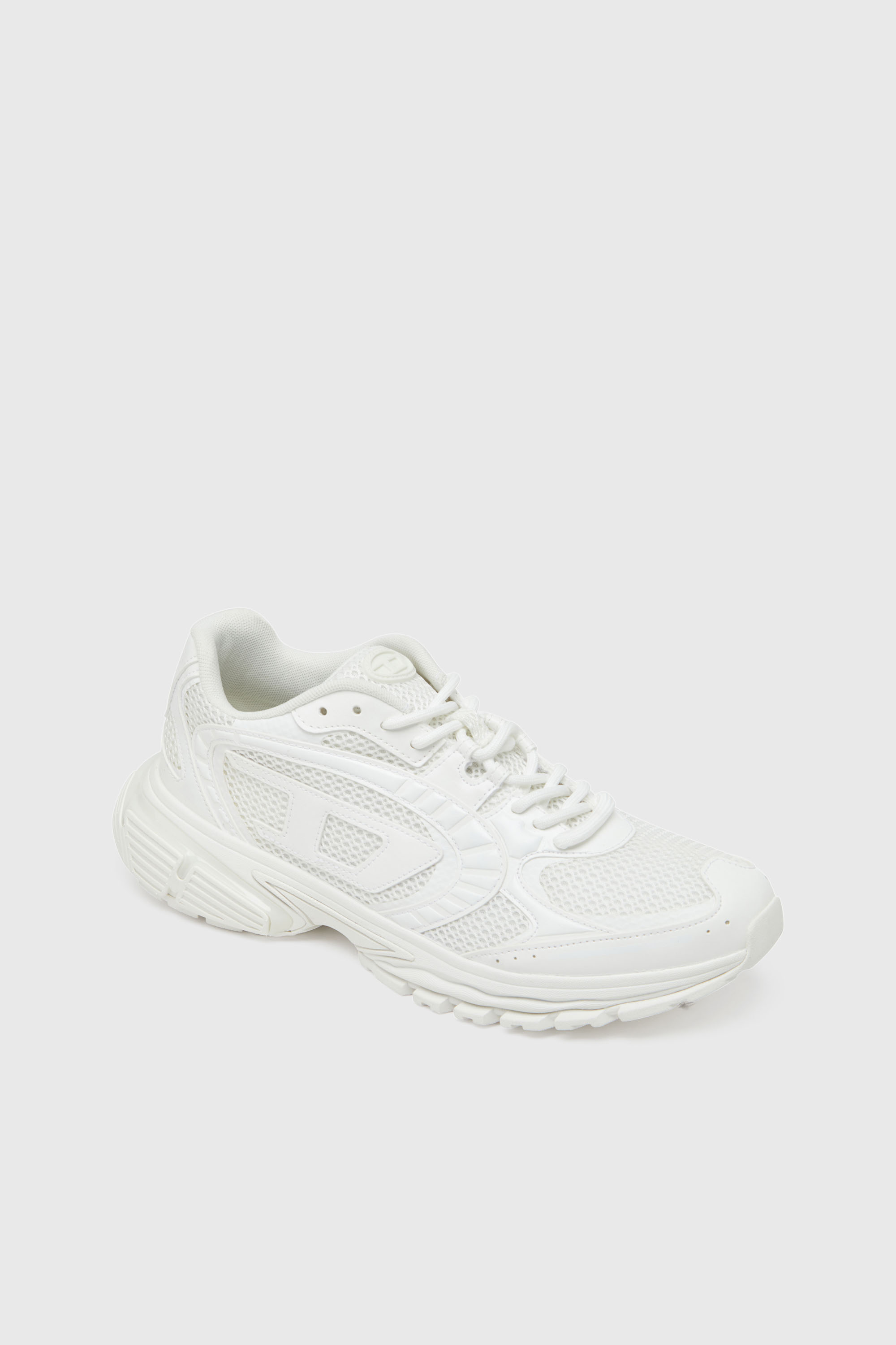 Diesel - S-PRO-V-DENSE LOW, S-Pro-V-Dense-Sneaker in rete con logo Oval D Uomo in Bianco - 6