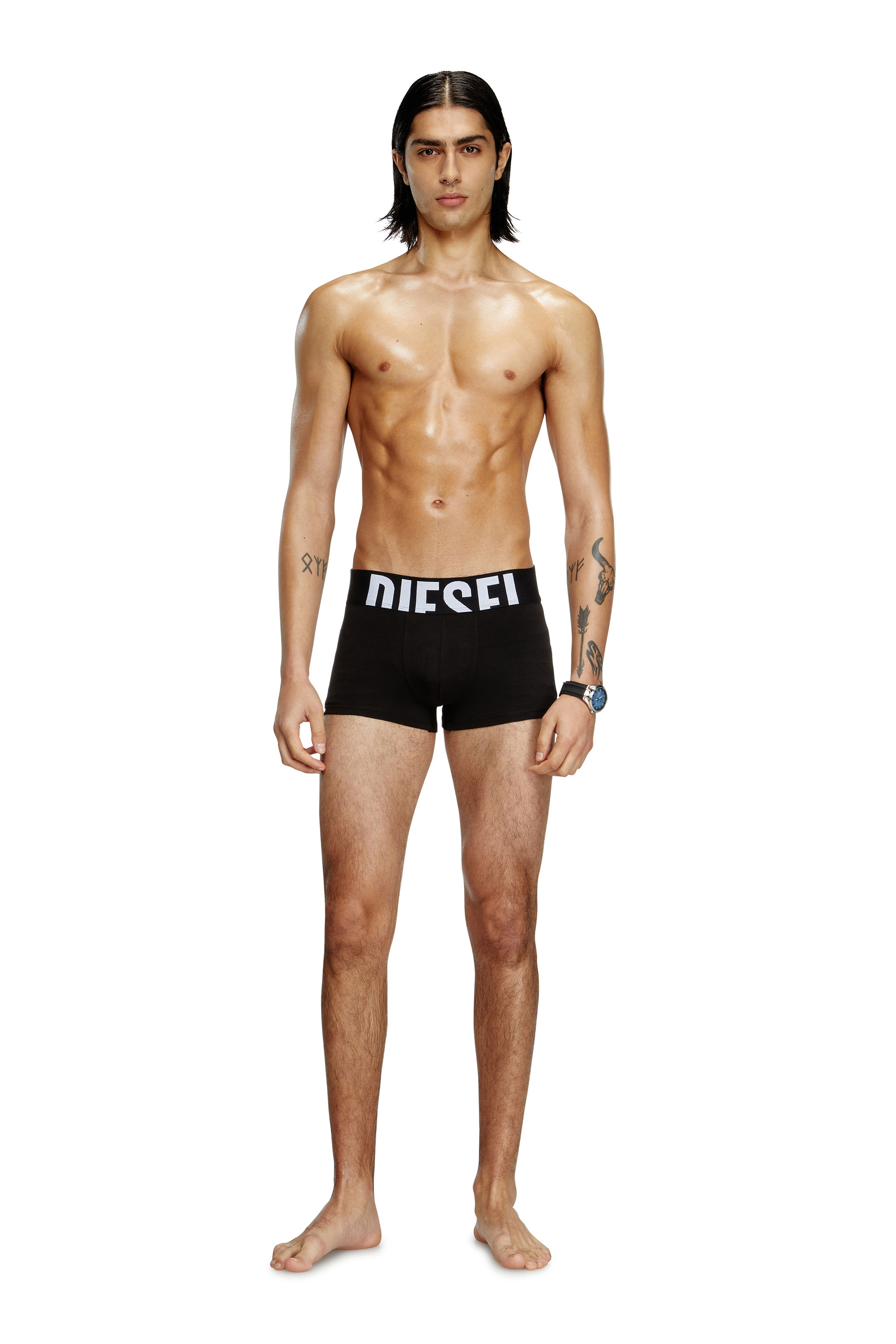 Diesel - UMBX-DAMIENTHREEPACK-5.5EL, Set di tre boxer in cotone stretch Uomo in Nero - 3