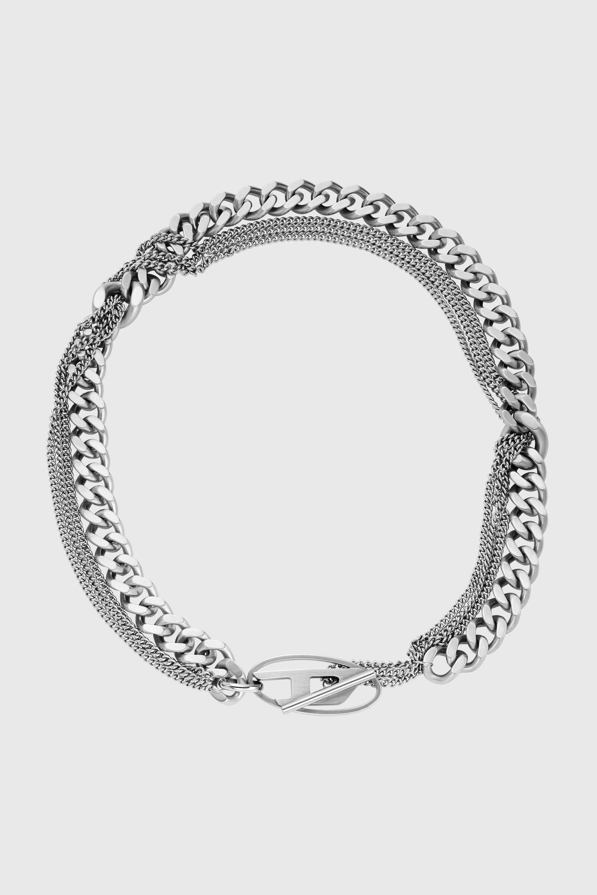 Diesel - DX1549040 JEWEL, Collana a catena in acciaio inossidabile Unisex in Argento - 1