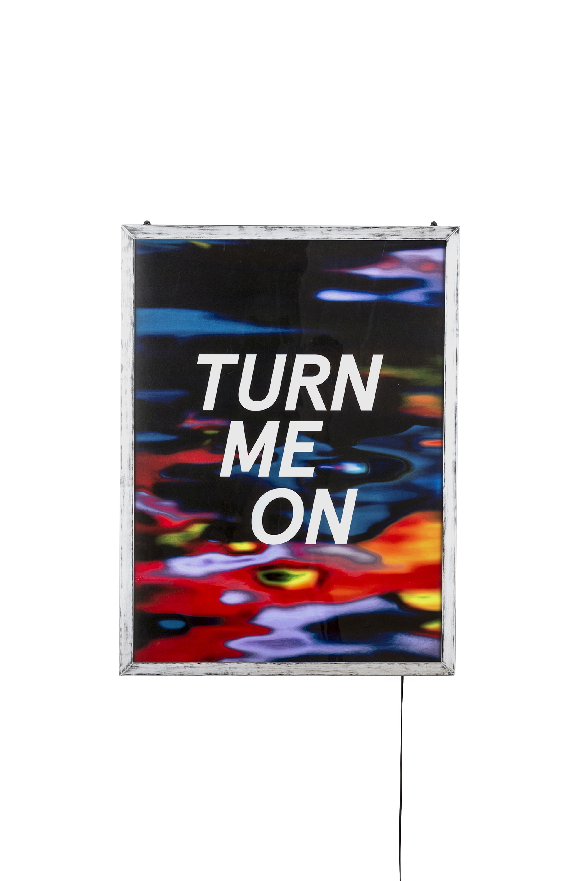 Diesel - 11031 FRAME IT!, Poster "Turn me on" Unisex in Bianco - 1