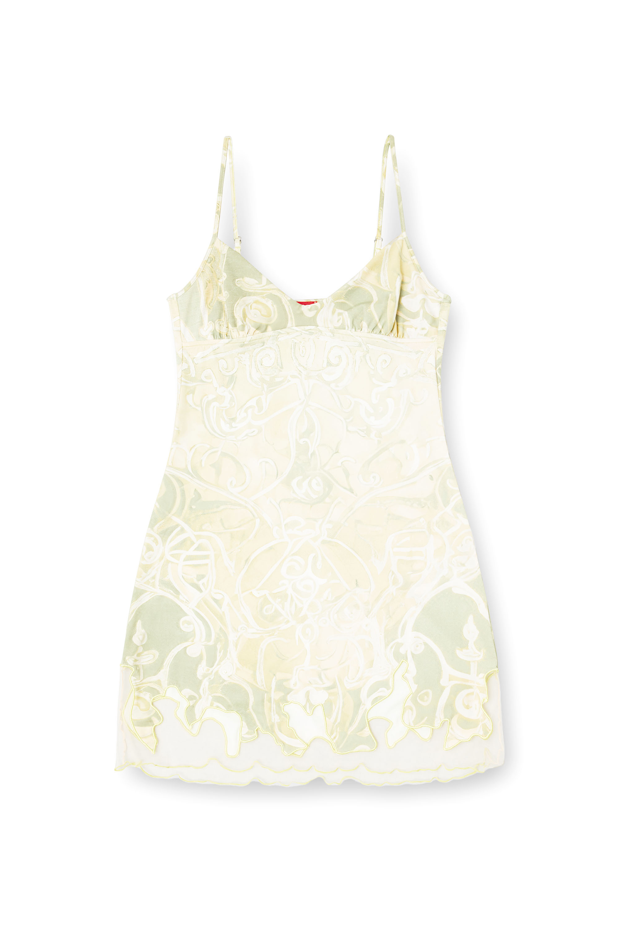 Diesel - D-INLAY, Abito mini con stampa araldica Donna in Verde - 2