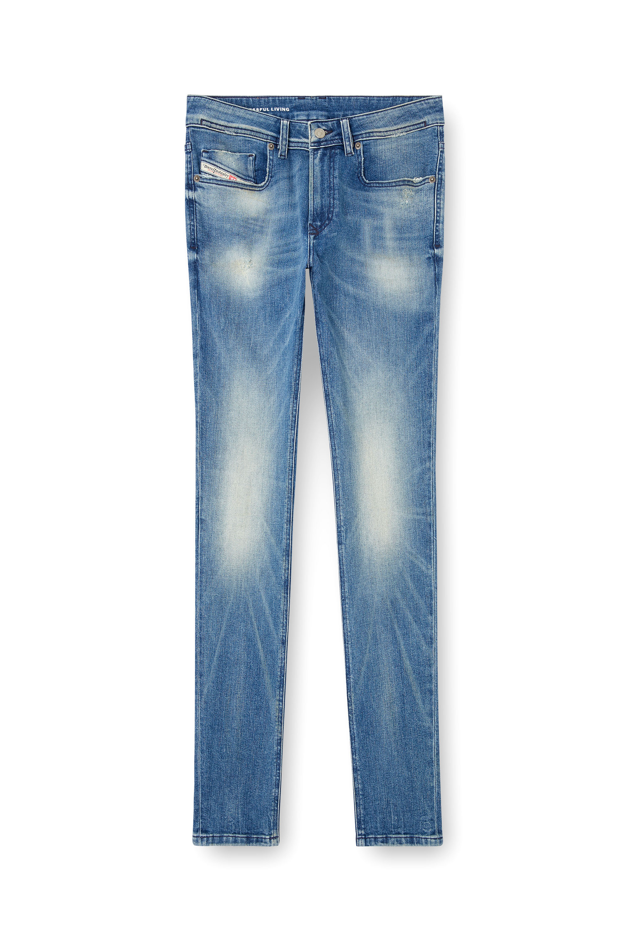 Diesel - Skinny Jeans 1979 Sleenker 0DBDR Uomo, Blu medio - Image 3