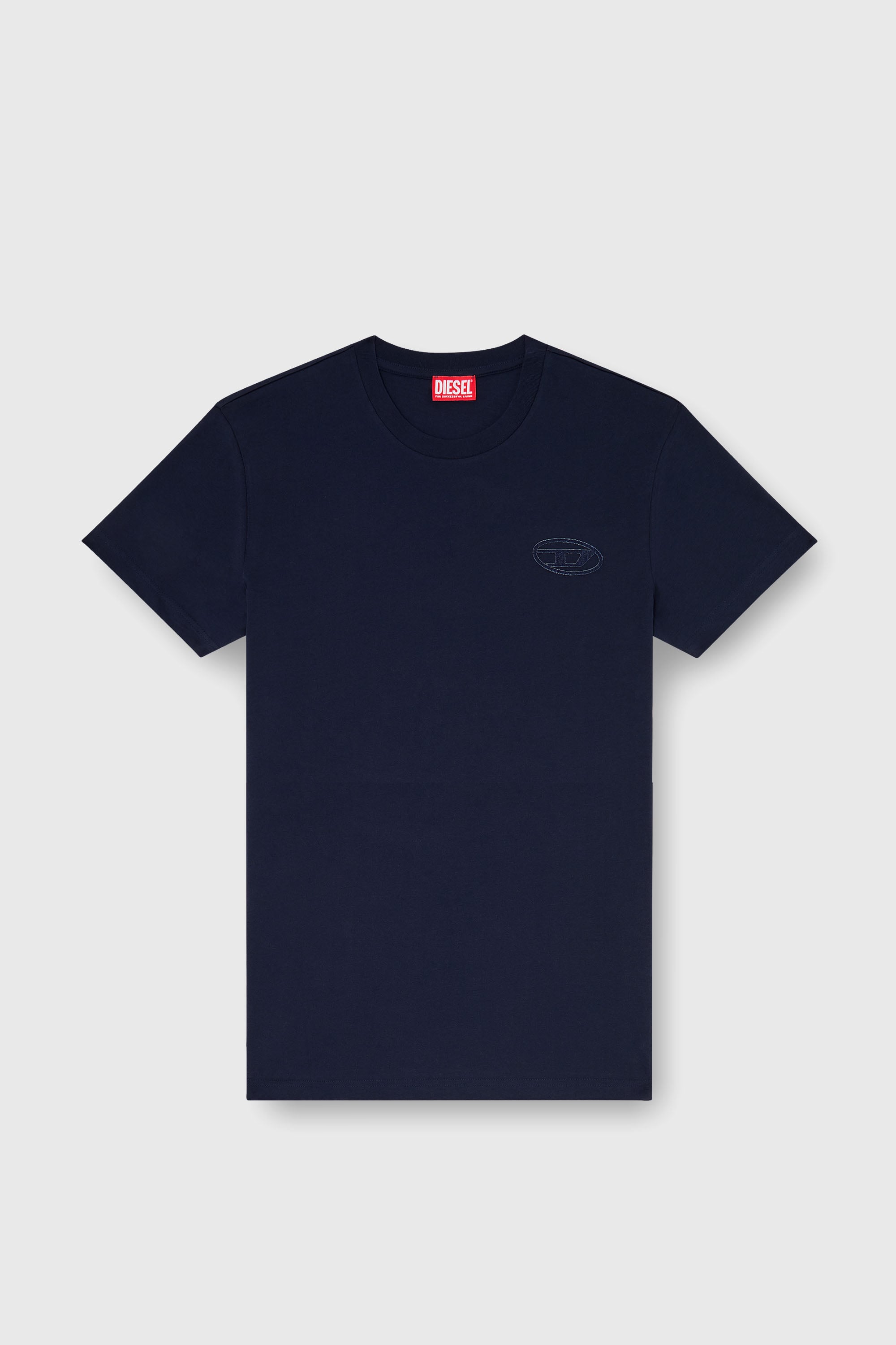 Diesel - T-DIEGO-T92, T-shirt in cotone con logo Oval D Uomo in Blu - 2
