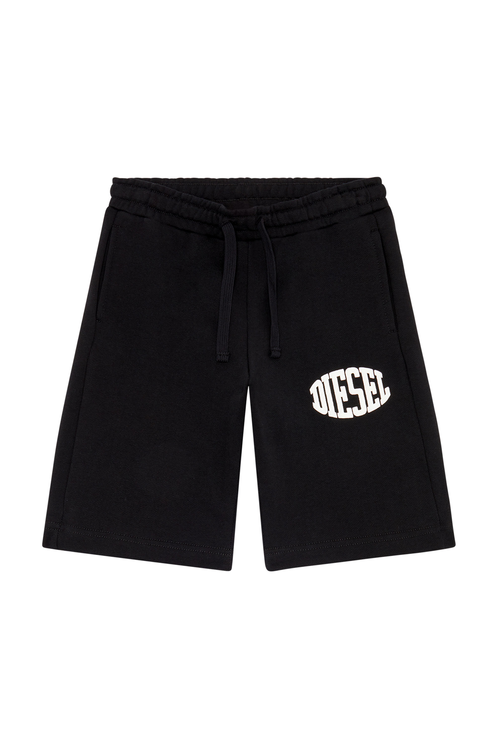 Diesel - PBOL, Man Sweat shorts with Diesel lettering in Black - Image 1