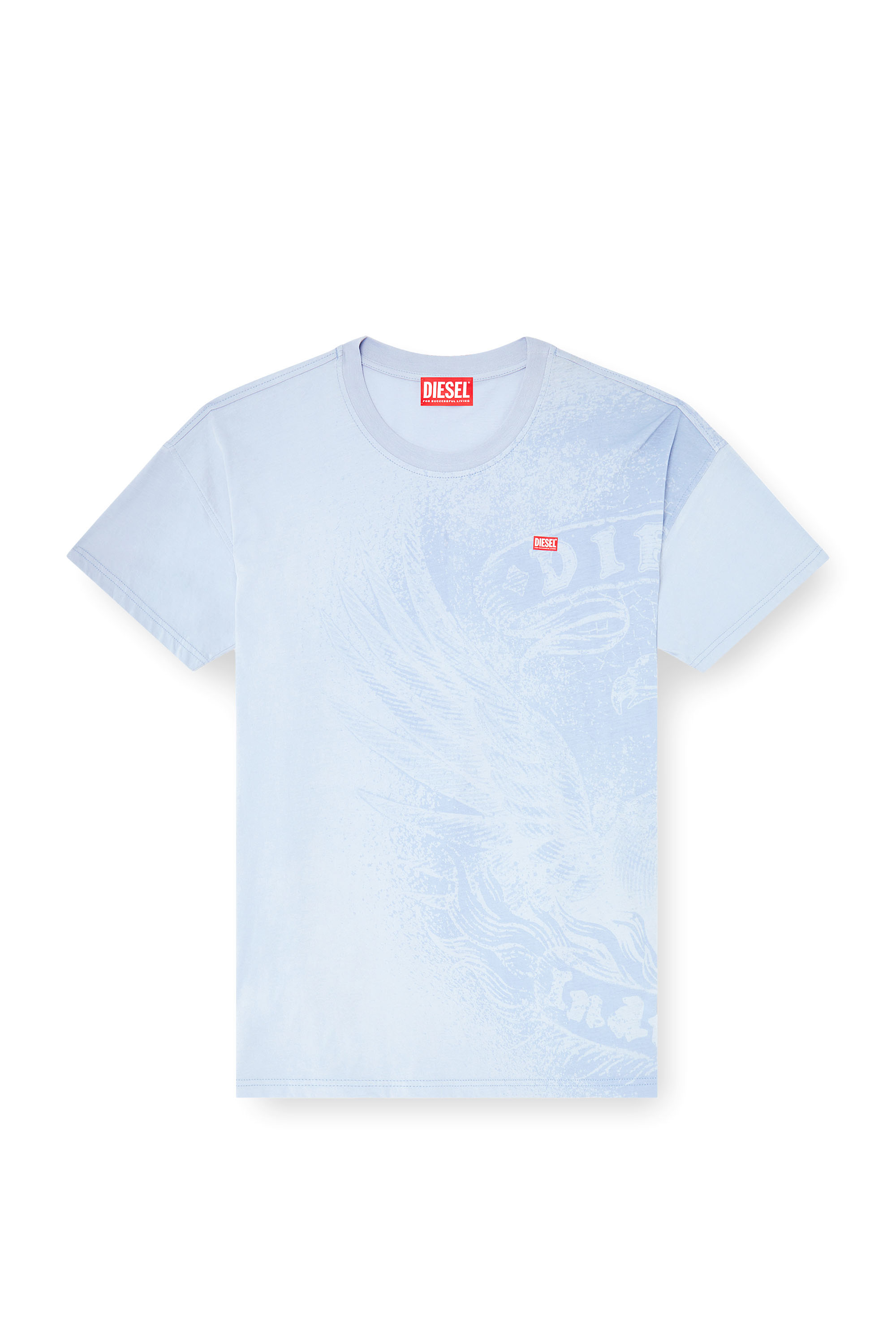 Diesel - T-BOXT-AA3, T-shirt dal taglio rilassato con stampe a pigmenti Uomo in Blu - 2
