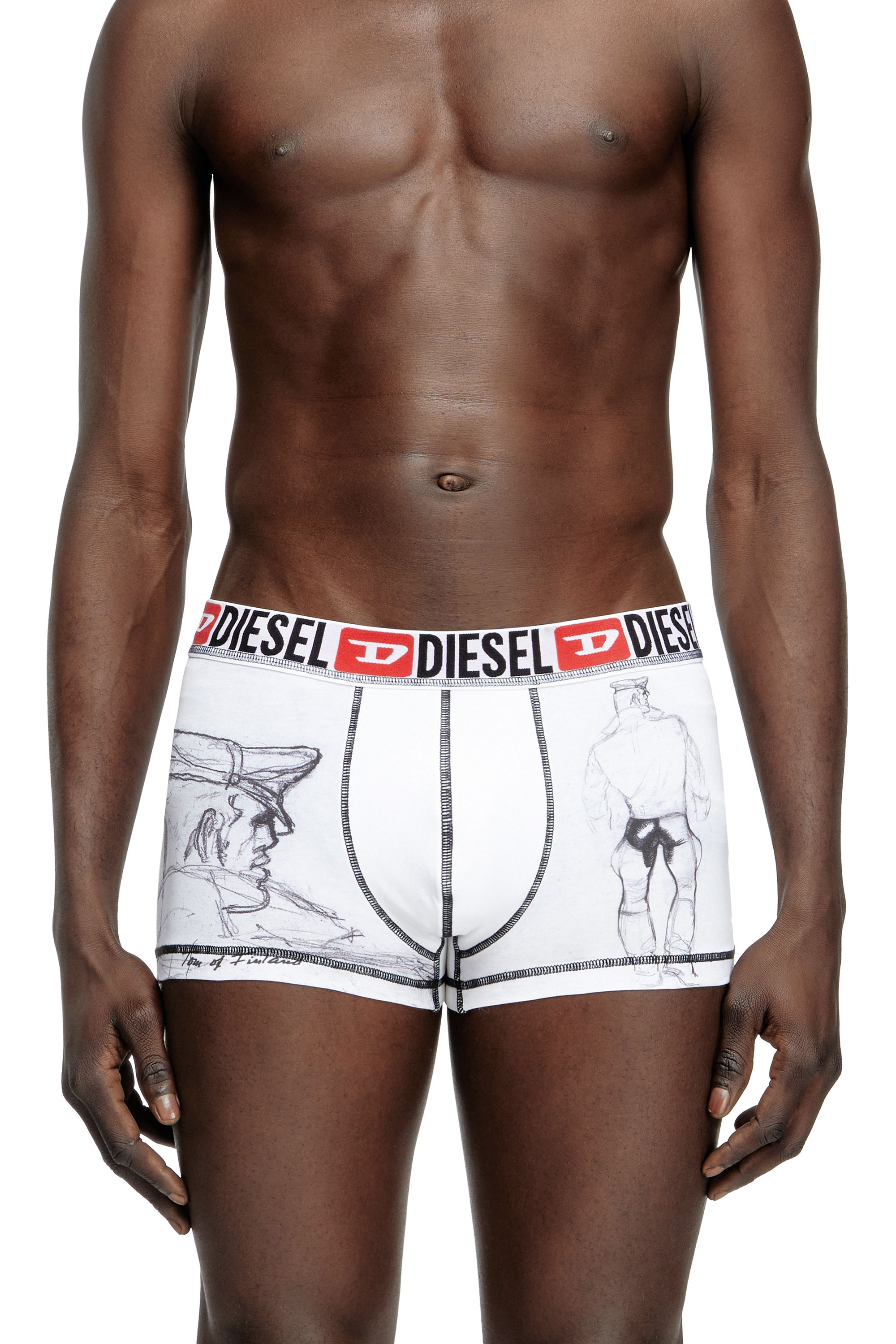 Diesel - PR-DAMIEN, Boxer con stampa disegno Uomo in Bianco - 2
