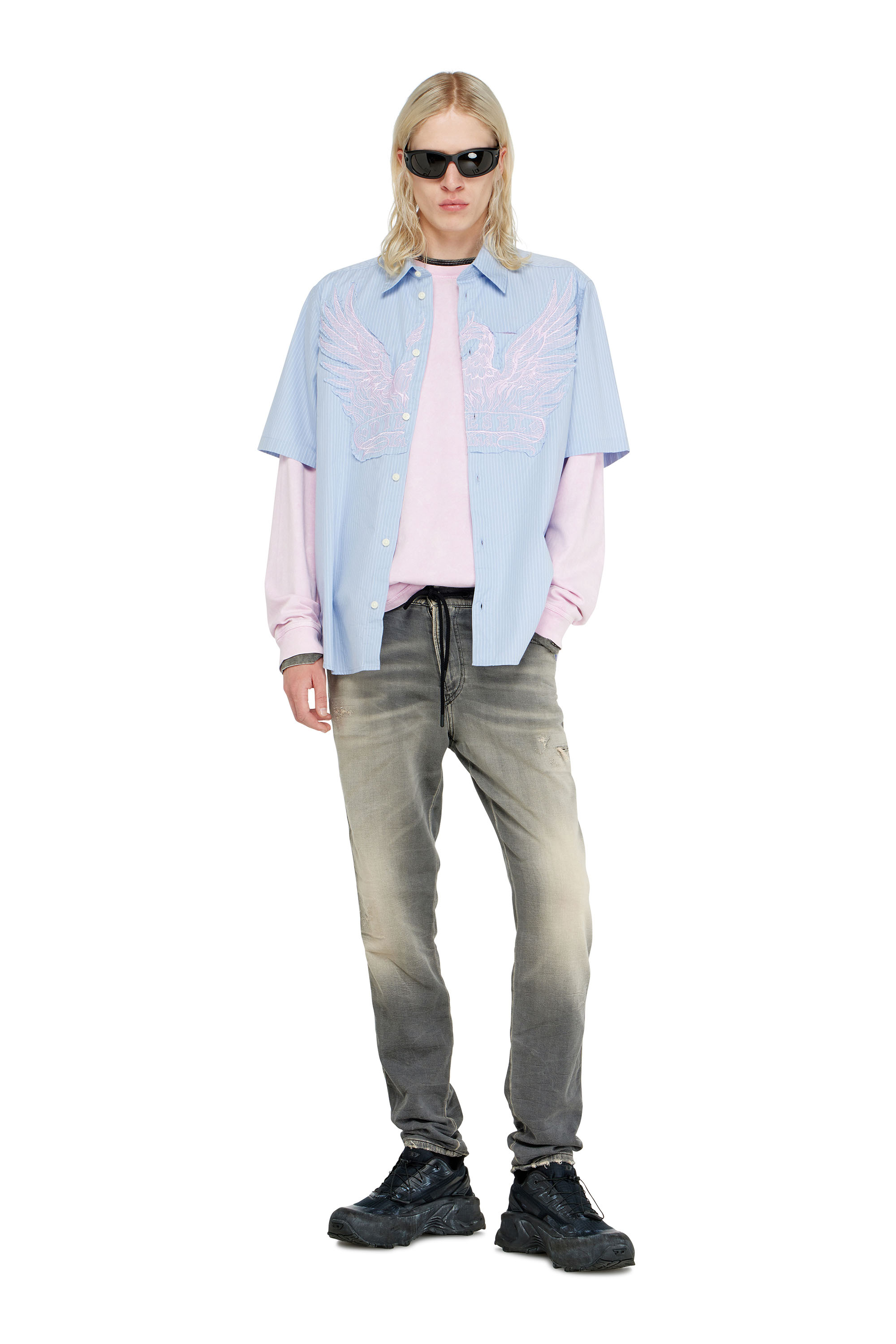 Diesel - Slim 2062 D-Strukt Joggjeans&reg; 068UH Uomo, Grigio Chiaro - Image 1
