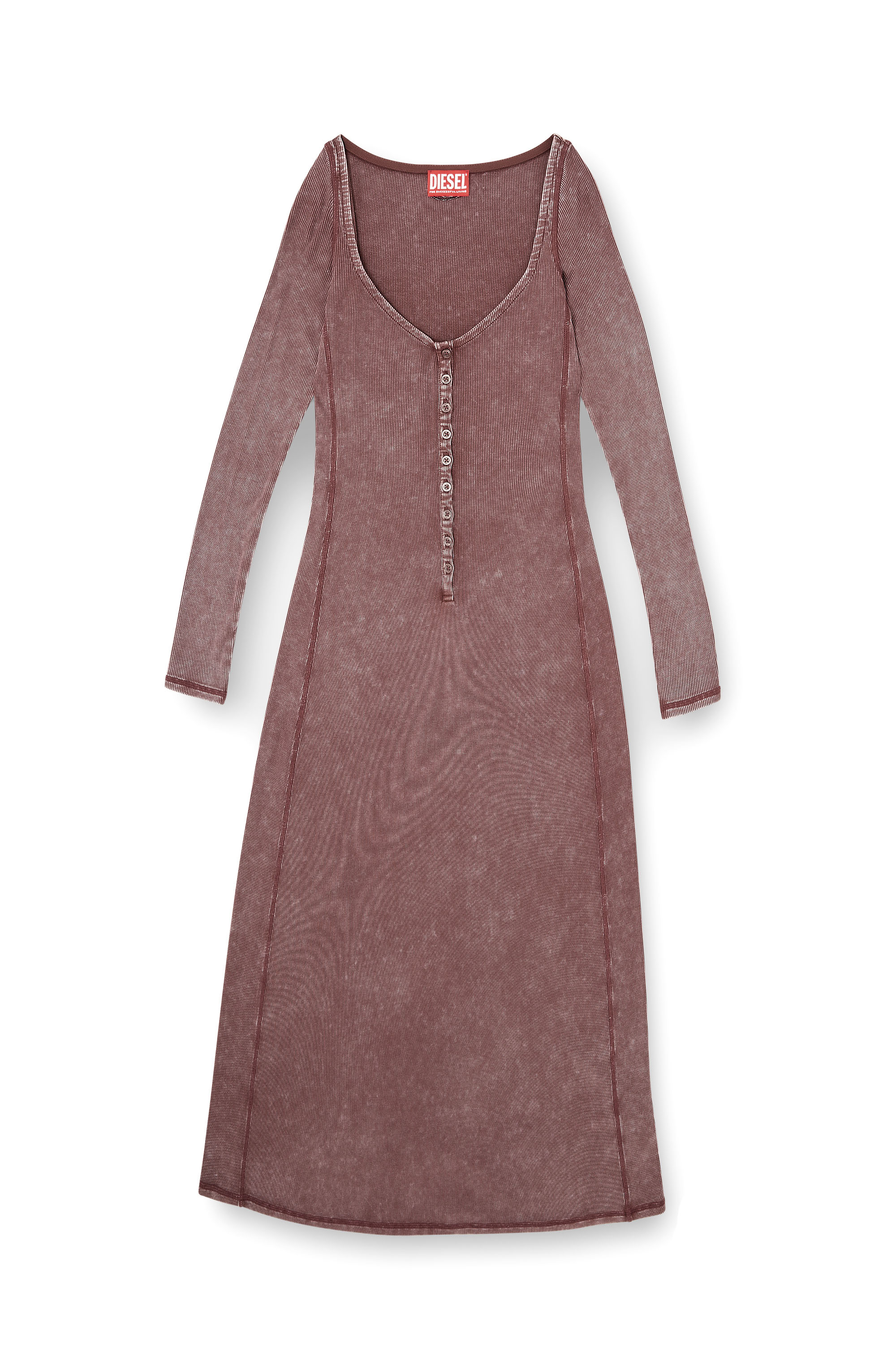 Diesel - D-LEY, Abito midi in jersey a coste sfumato Donna in ToBeDefined - 1