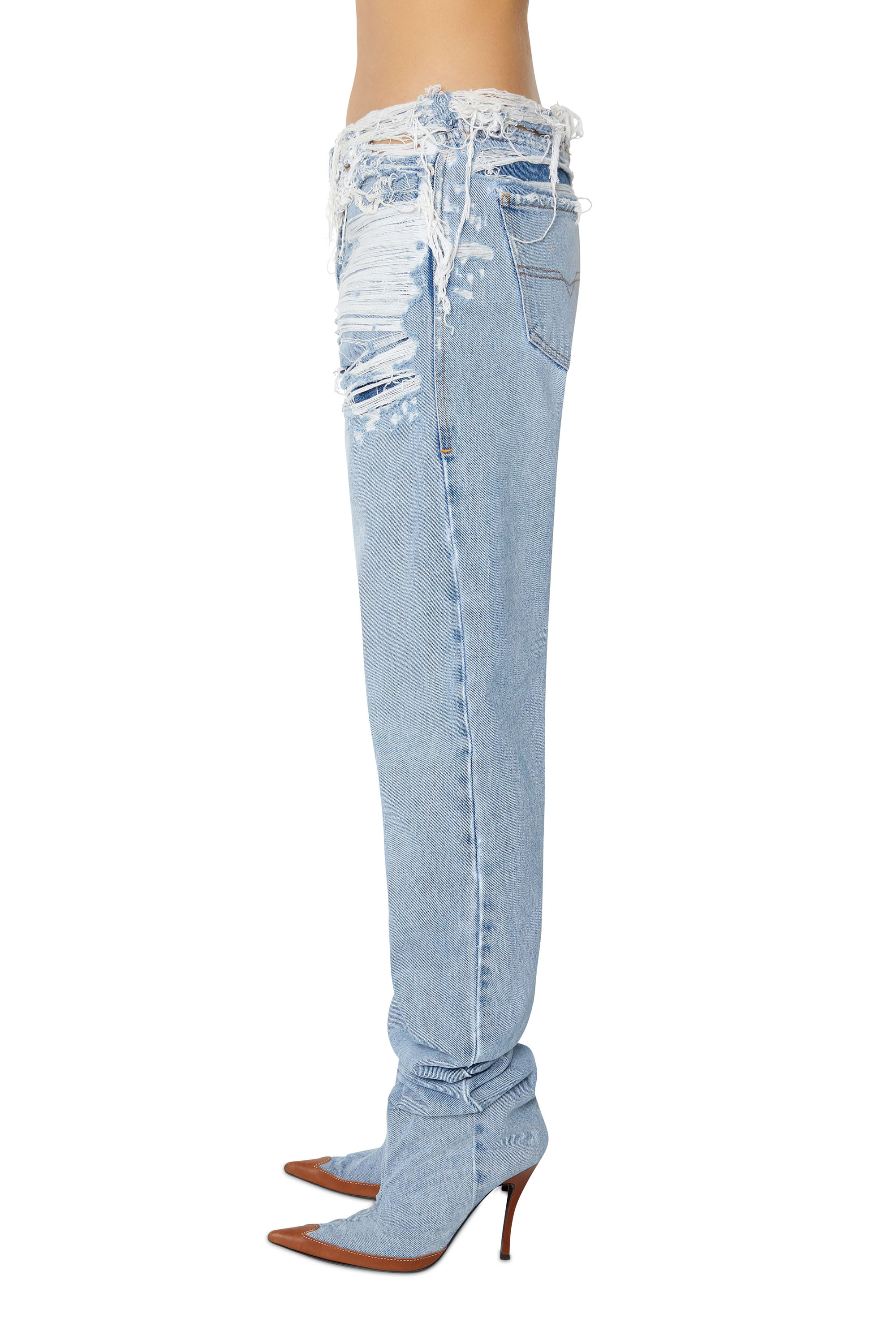 Diesel - Straight Jeans 1956 D-Tulip 007N7, Blu Chiaro - Image 4