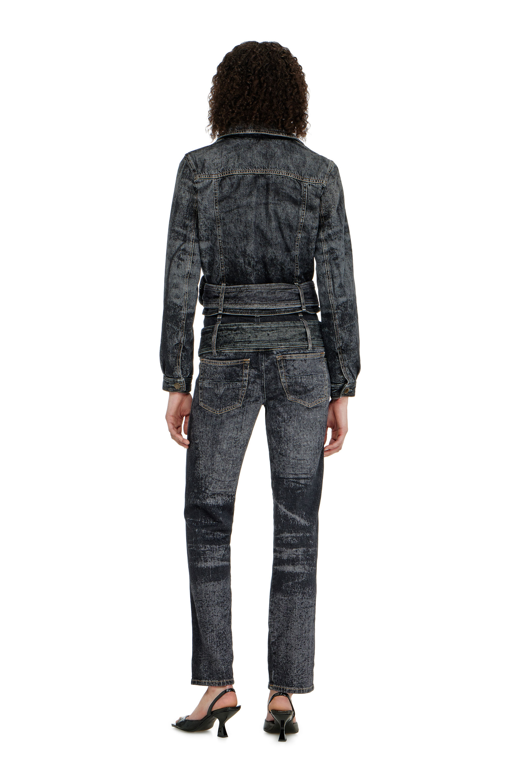 Diesel - Slim Jeans D-Gorina 09Q30 Donna, Nero/Grigio scuro - Image 3