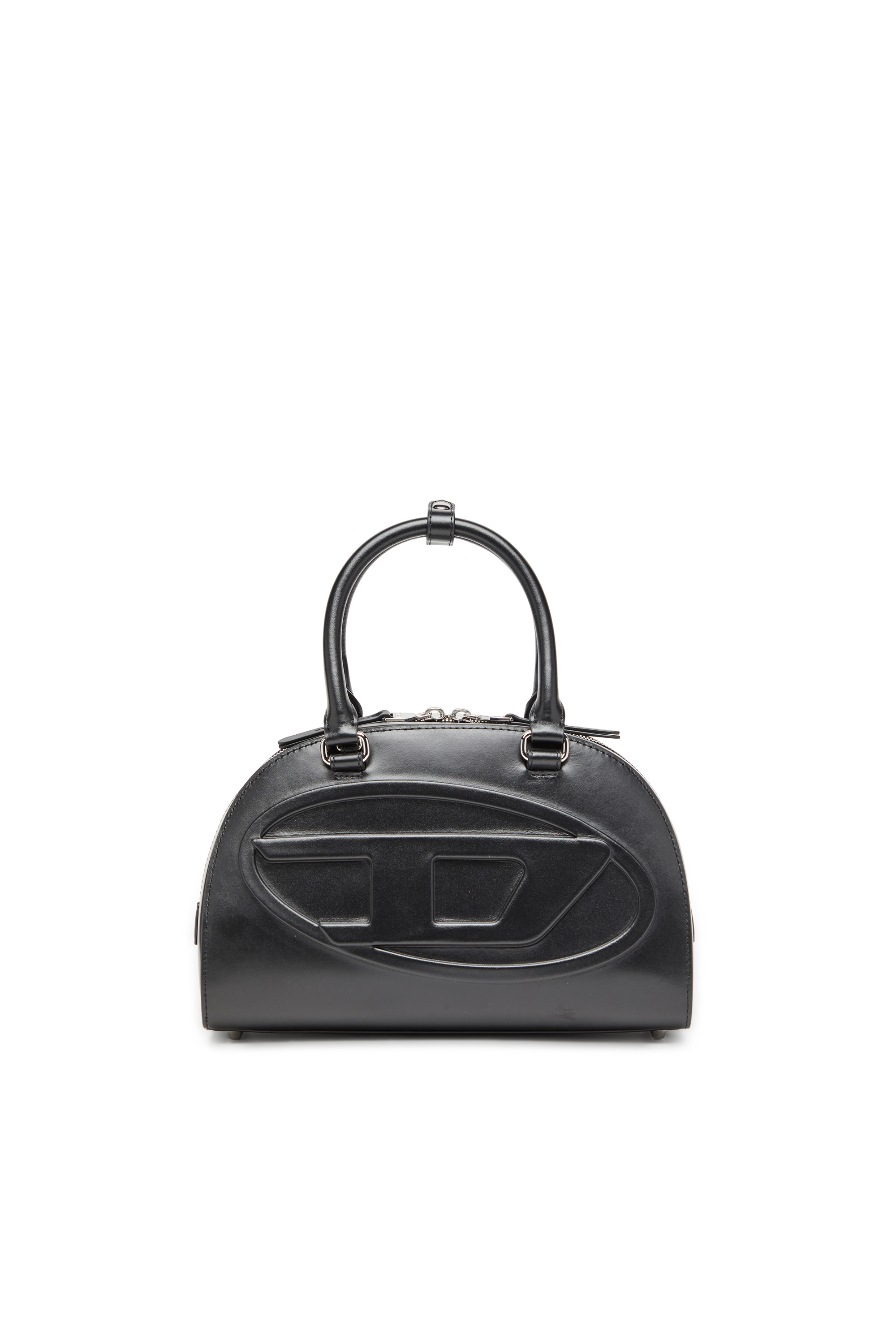 Diesel - 1DR DOME TOP HANDLE, Borsa bowling in pelle Donna in Nero - 1
