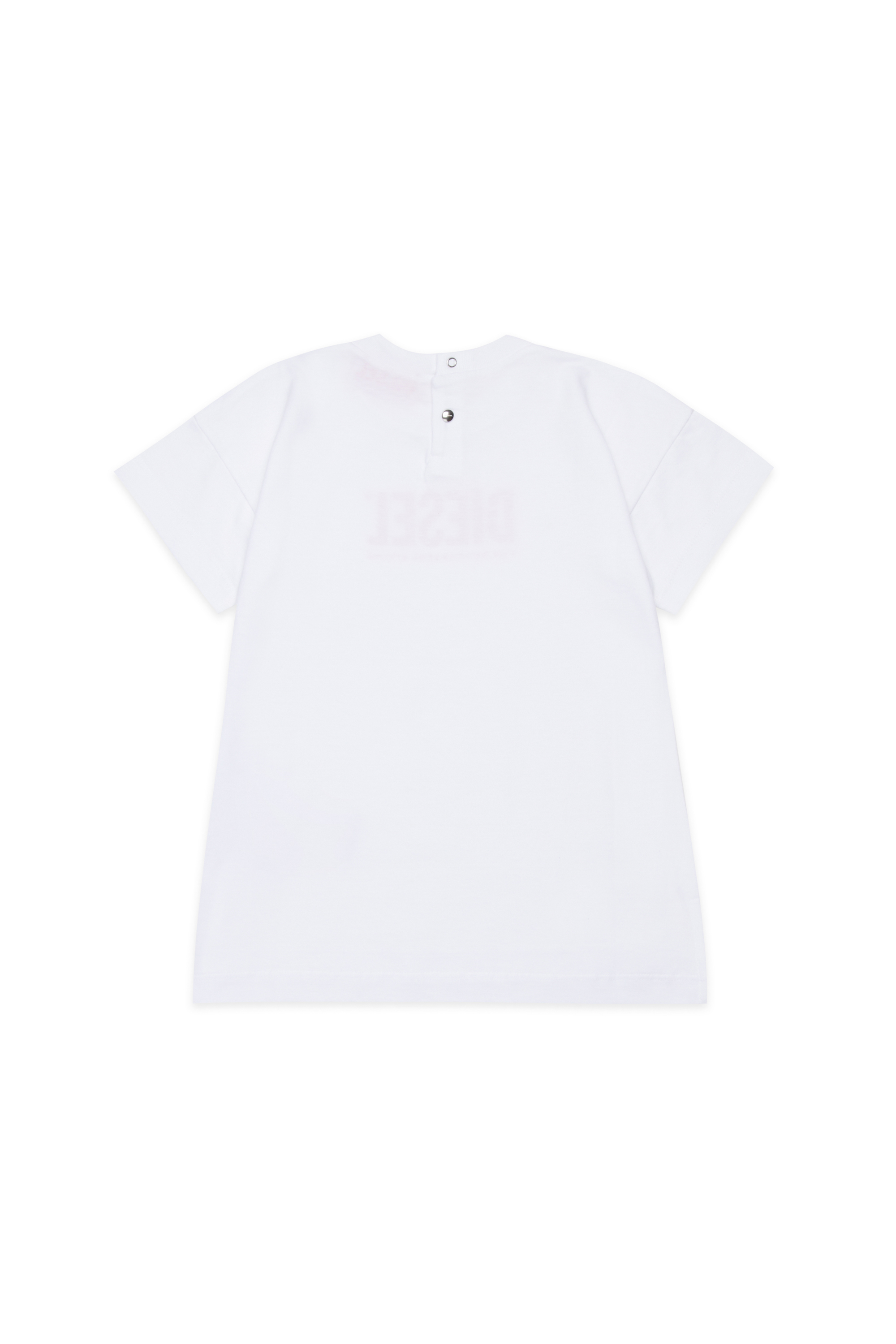 Diesel - MCUZIB, T-shirt in cotone con stampa del logo Donna in Bianco - 2