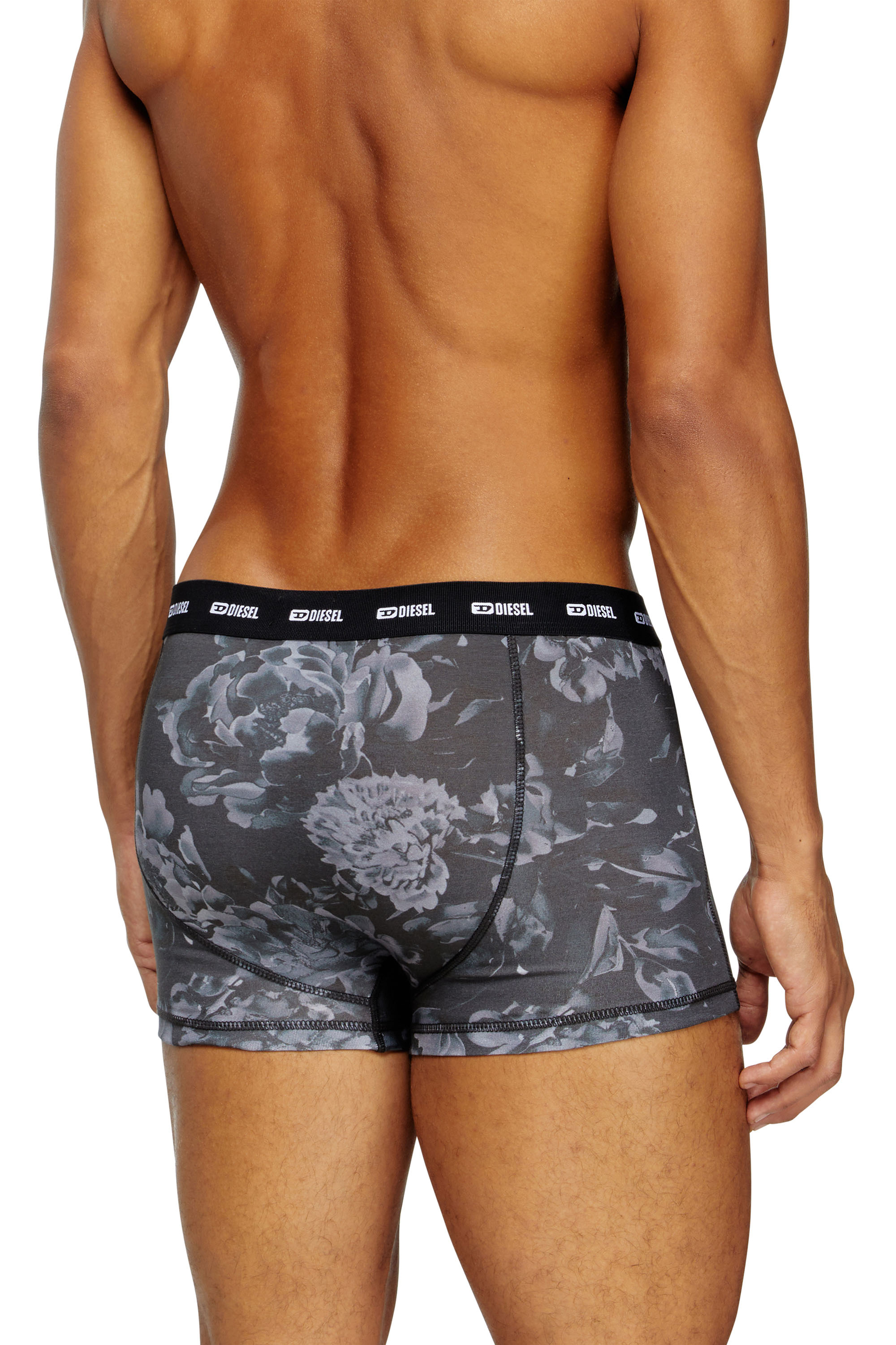 Diesel - DAMIEN-UTLT, Boxer con stampa floreale Uomo in Grigio - 4