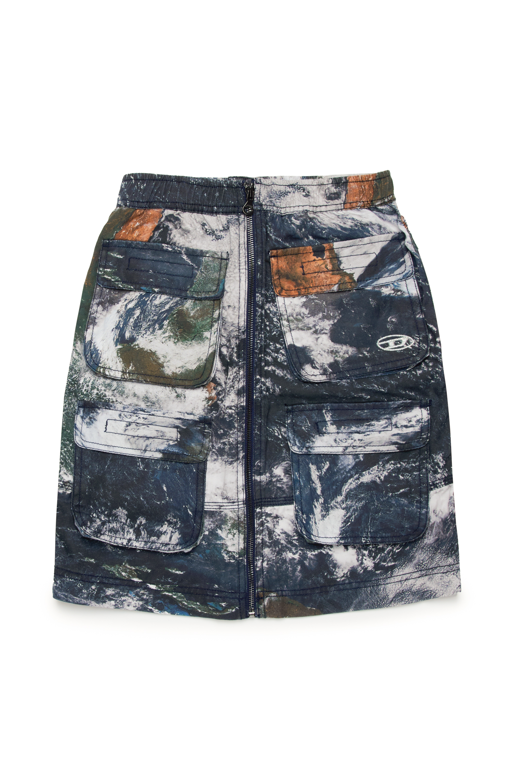 Diesel - GOMIRTCMF, Gonna cargo con stampa Planet Camo Donna in Multicolor - 1