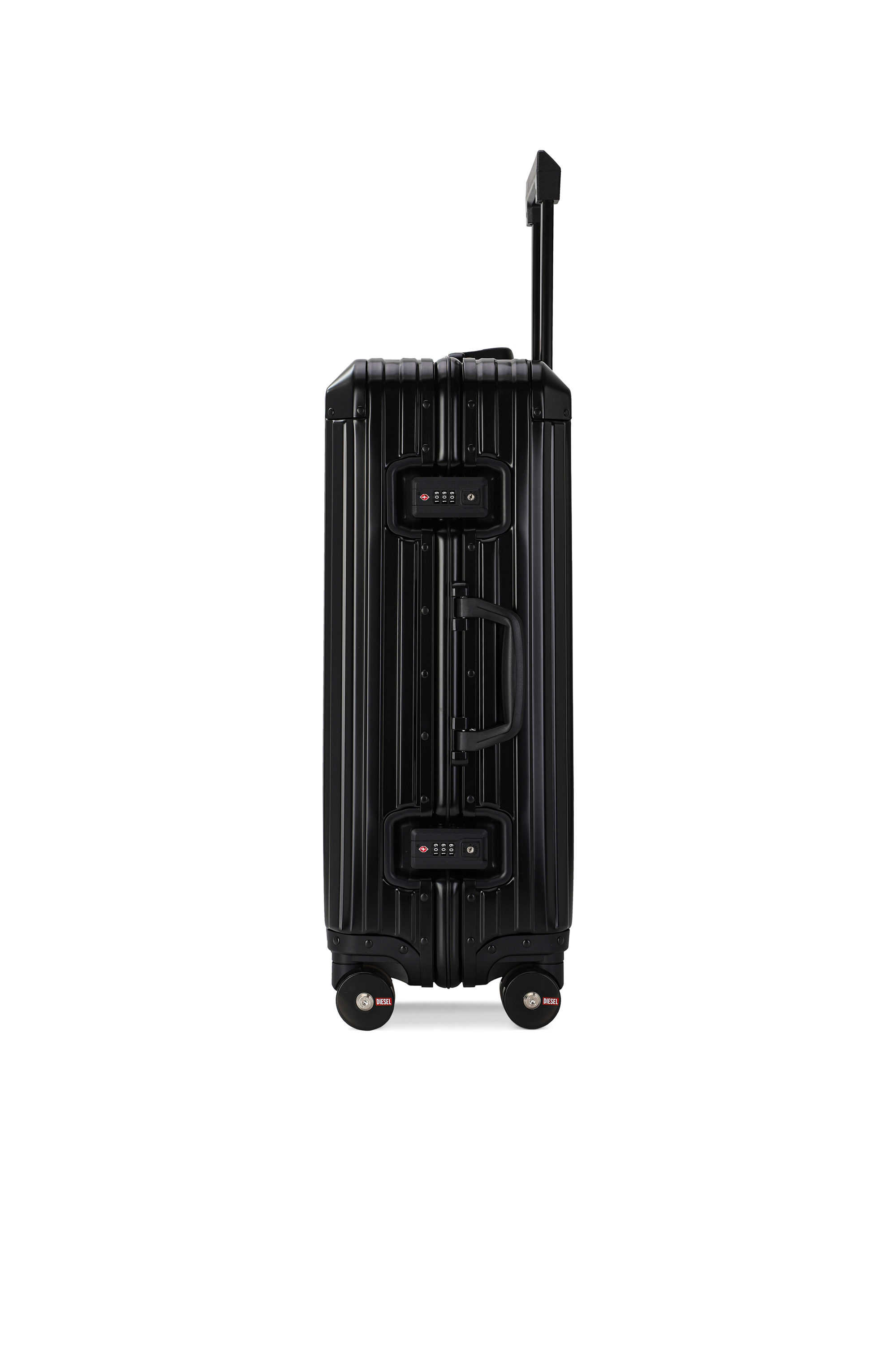 Diesel - DIESEL ALUMINUM TROLLEY- DSL002, Valigia in alluminio taglia M Unisex in Nero - 4