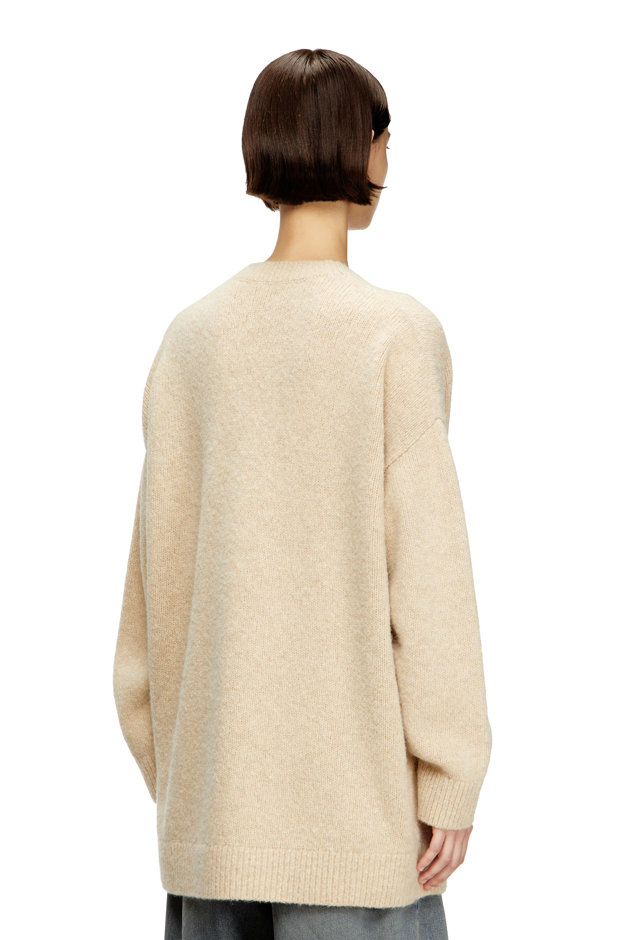 Diesel - M-AREELA, Cardigan in misto lana e alpaca Donna in Beige - 4